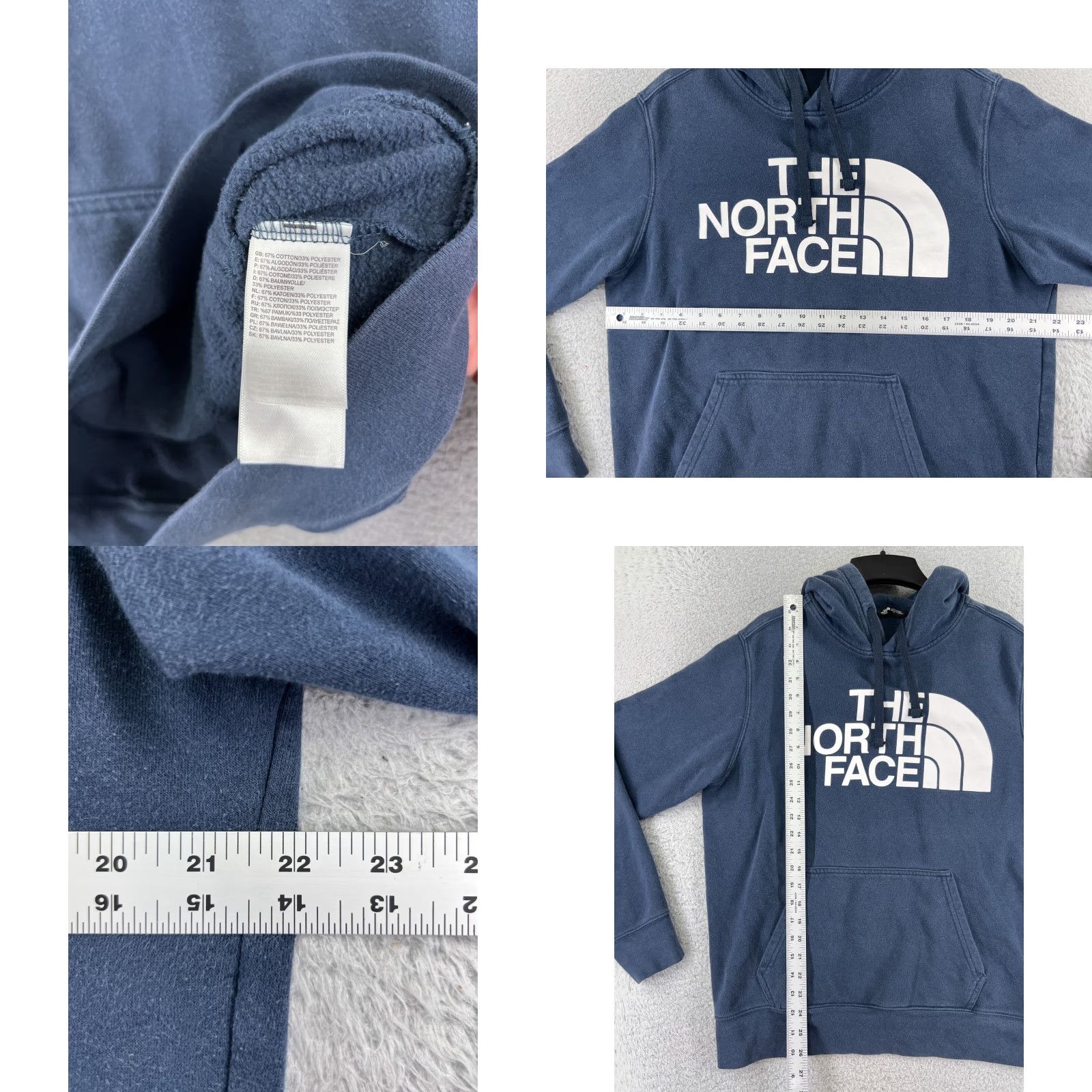 The North Face The North Face Sweater Mens Adult Medium Blue Pullover Hoodie Pocket Jersey Fabric Size US M / EU 48-50 / 2 - 8 Thumbnail