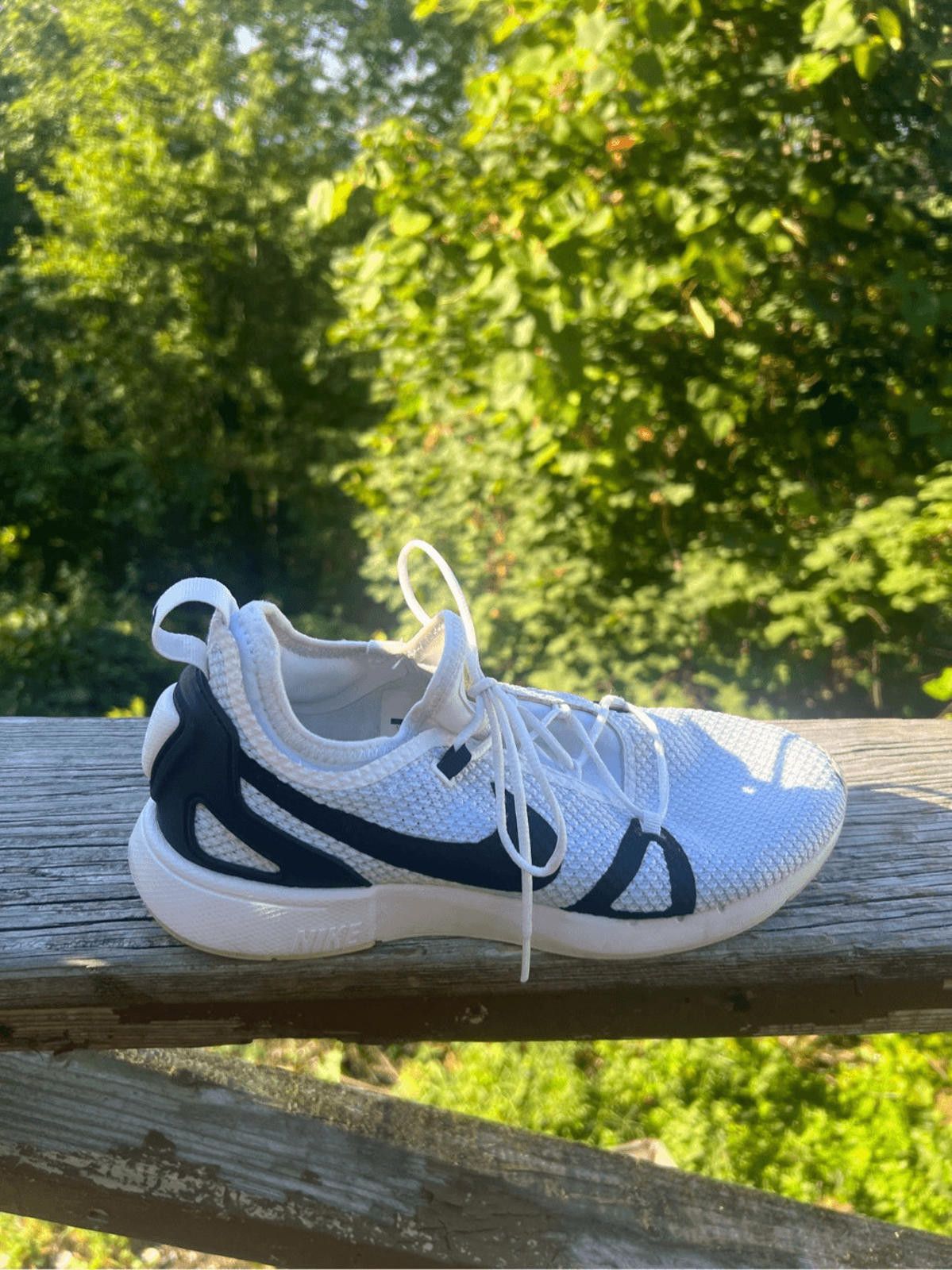 Nike Nike DUEL RACER GS 'WHITE BLACK' Sz 6 Youth 921479-101 Size US 6 / IT 36 - 2 Thumbnail
