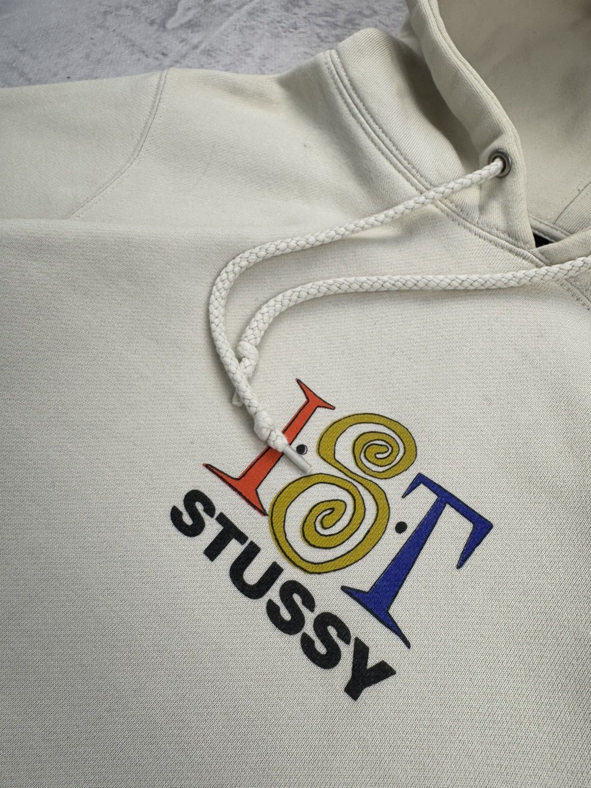 Stussy × Vintage STUSSY CENTER LOGO VINTAGE OVERSIZE HOODIE Size US M / EU 48-50 / 2 - 5 Thumbnail