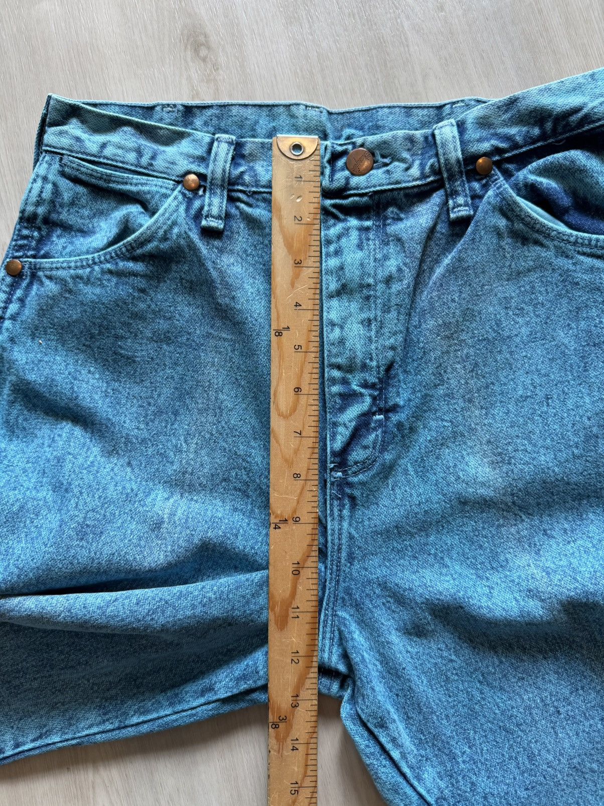 Wrangler Vintage Wrangler Turquoise Acid Washed Jeans Womens 11x32 Size 32" / US 10 / IT 46 - 10 Thumbnail