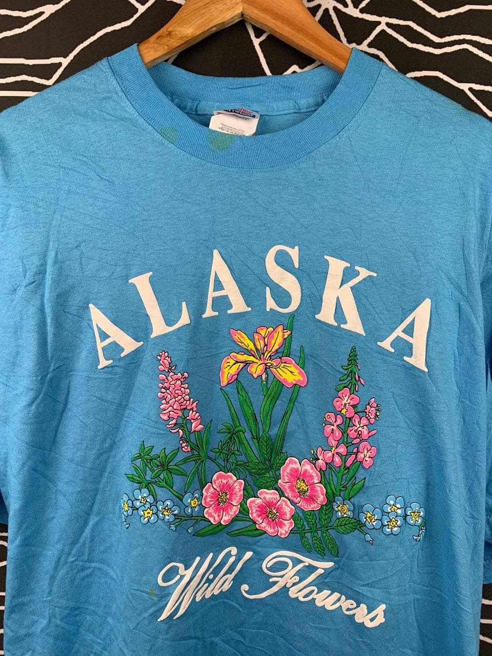 Vintage Vtg 90s 00s Alaska Wild Flowers Nature Graphic Tee Size US XL / EU 56 / 4 - 2 Thumbnail