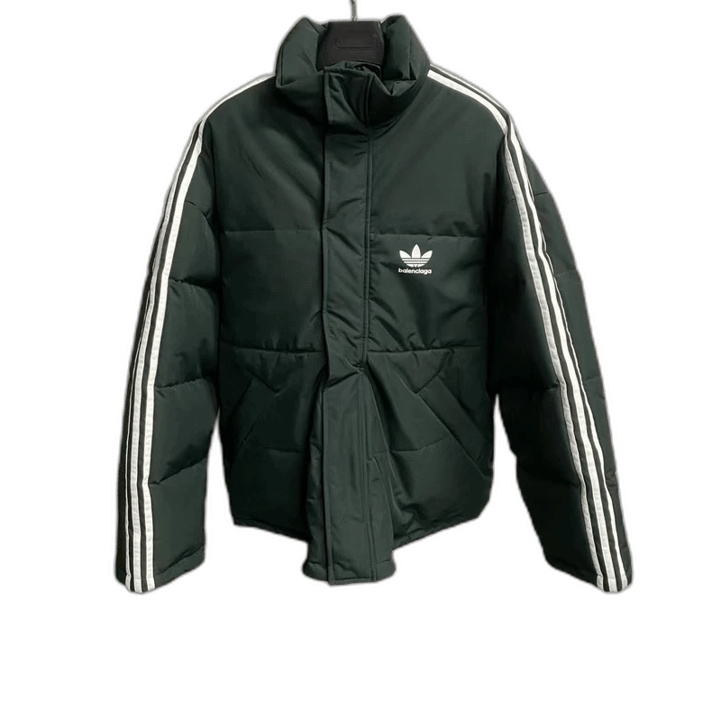 Balenciaga Balenciaga Green Logo Embroidered Puffer Jacket-yf Size US M / EU 48-50 / 2 - 1 Thumbnail