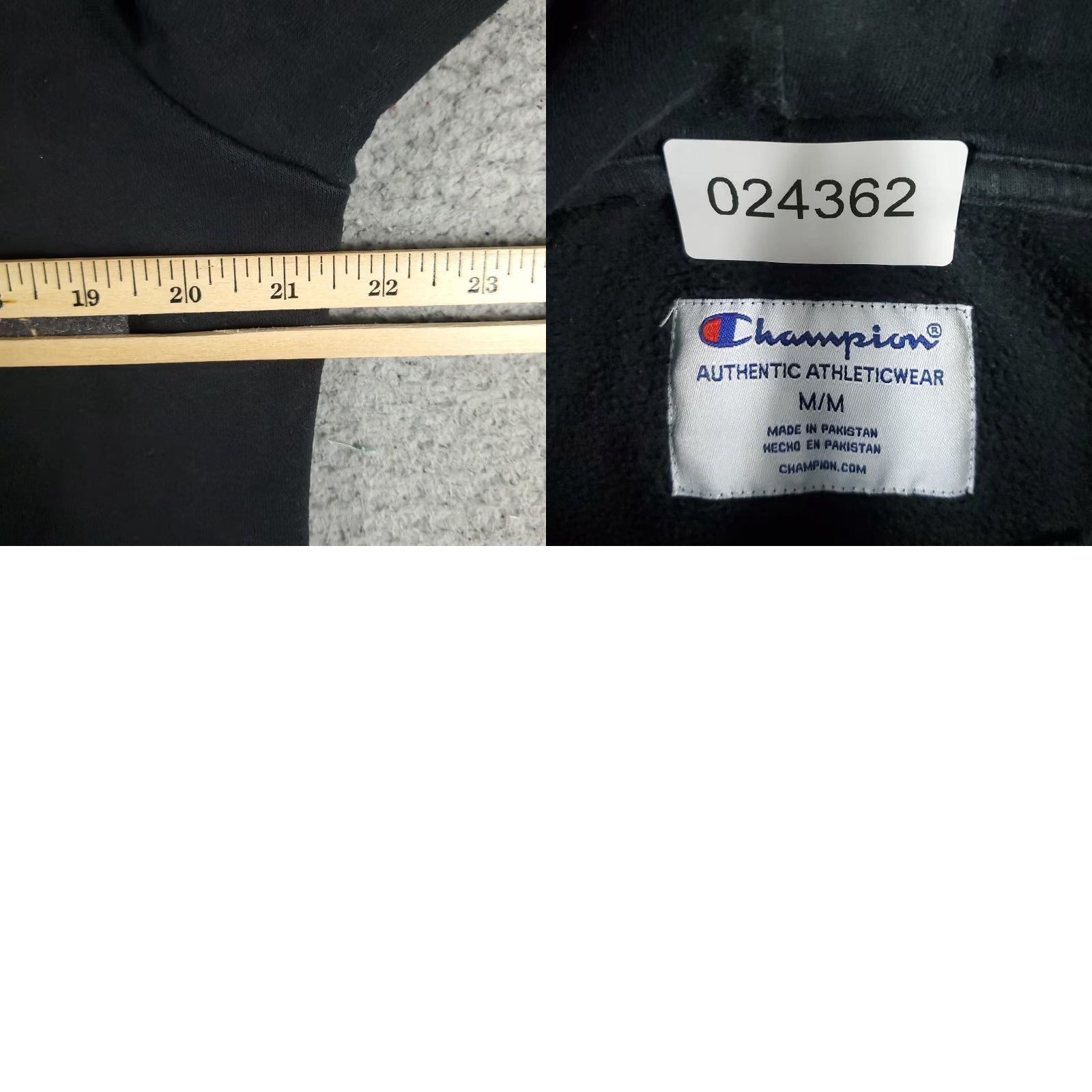 Champion VINTAGE Champion Hoodie Pullover Mens Medium Black Casual Sweatshirt All Seasons Gym & Training Size US M / EU 48-50 / 2 - 8 Thumbnail