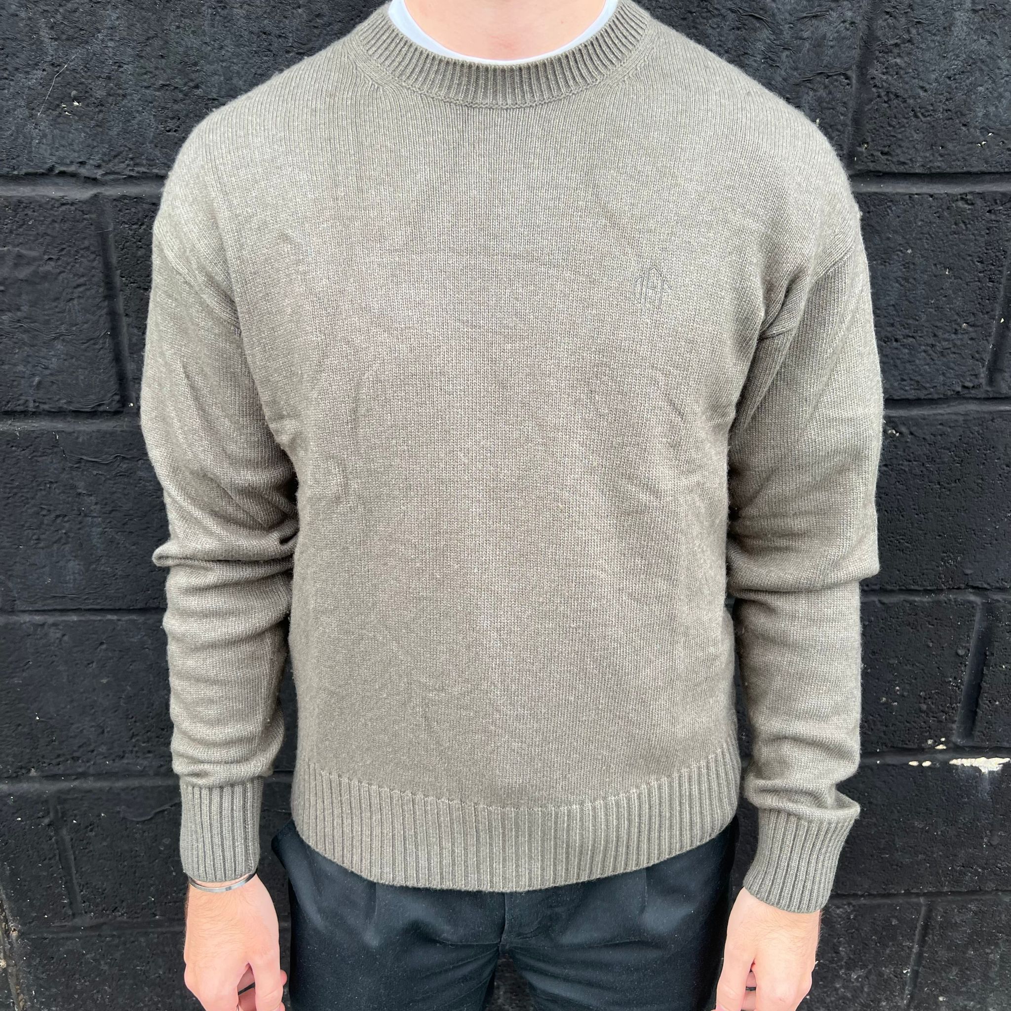 Off-White Green Embroidered Crewneck Knitted Sweater Size US S / EU 44-46 / 1 - 2 Thumbnail