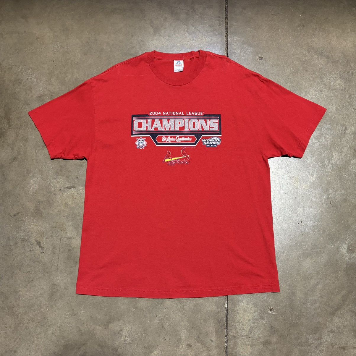 MLB Vintage St Louis Cardinals 2004 Championship T shirt MLB Size US XXL / EU 58 / 5 - 1 Thumbnail