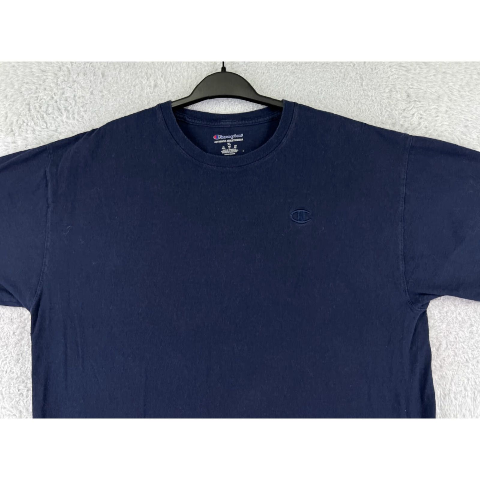 Champion Champion Shirt Mens XL Blue Crew Neck Logo Short Sleeve Cotton Size US XL / EU 56 / 4 - 6 Thumbnail