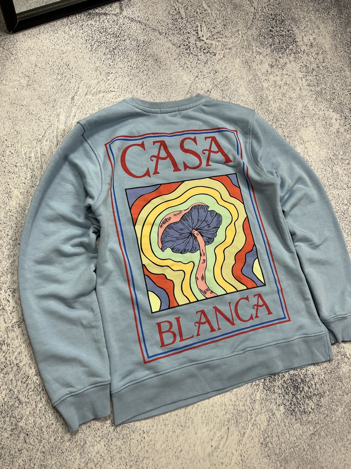Casablanca Casablanca Big Logo Mushroom Mind Vibrations Blue Sweatshirt Size US S / EU 44-46 / 1 - 11 Thumbnail