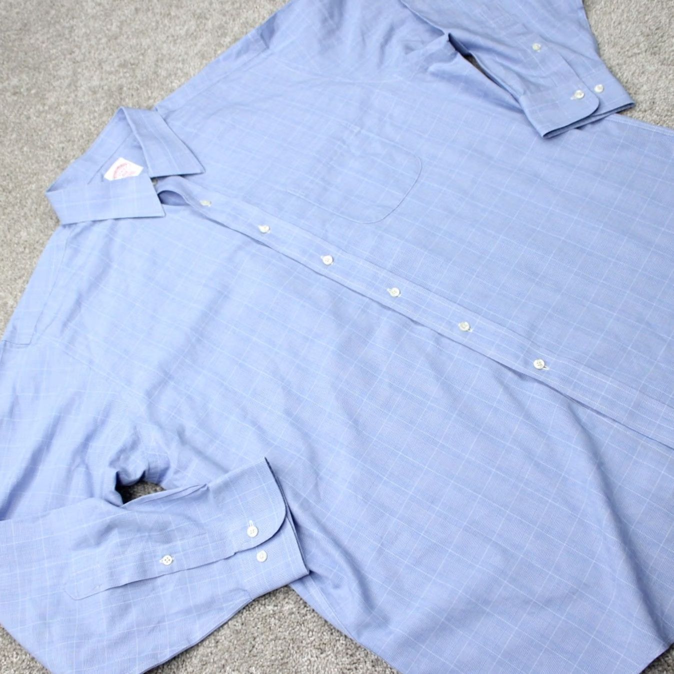 Brooks Brothers Brooks Brothers 346 Shirt Mens 17, 4/5 Blue Regular Fit Non-Iron 100% Cotton L/S Shirt Size US XL / EU 56 / 4 - 7 Thumbnail