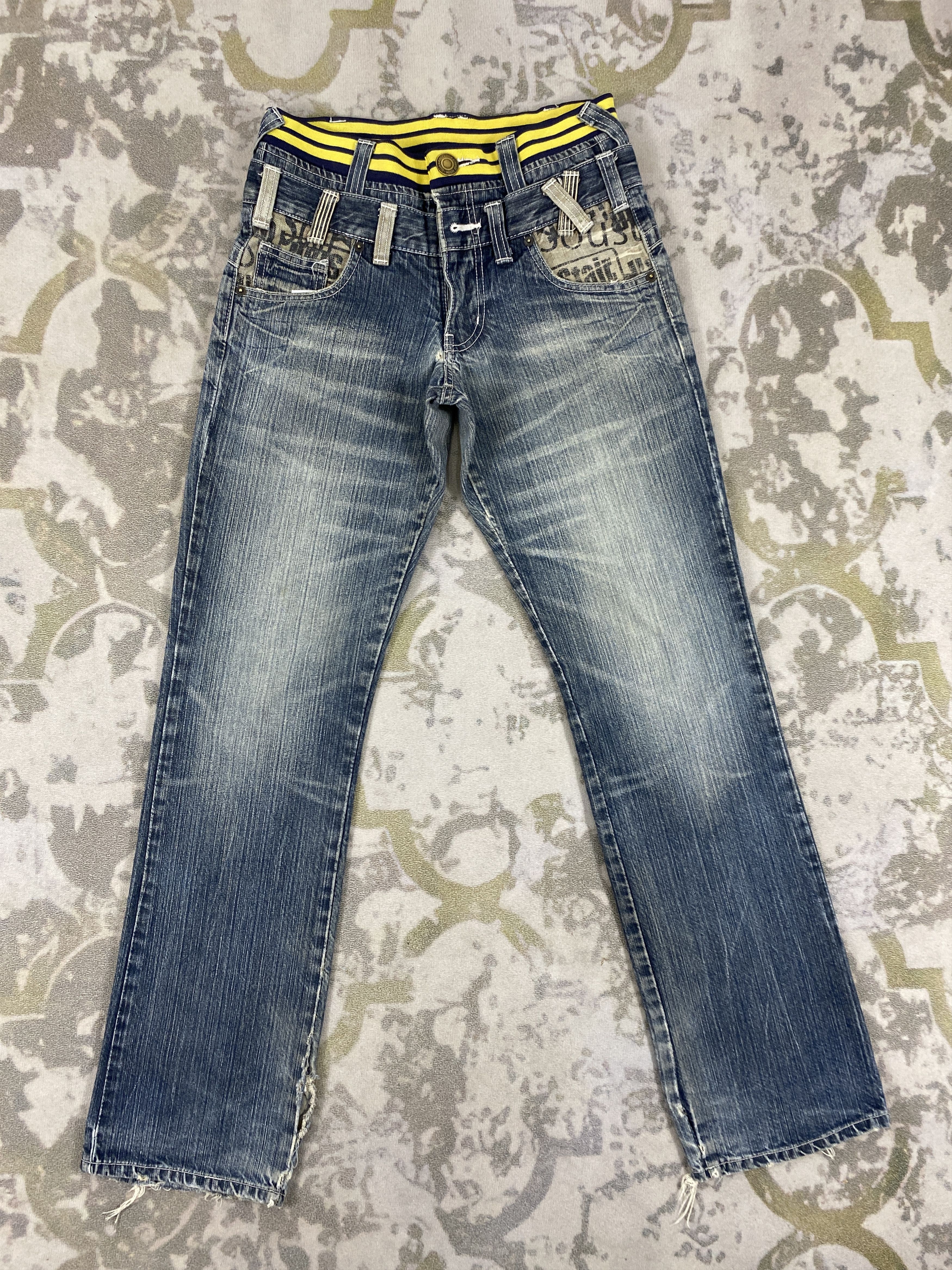 Japanese Brand Vintage Double Waist Jeans 30x32.5 Denim- JN3544 Size US 30 / EU 46 - 1 Thumbnail