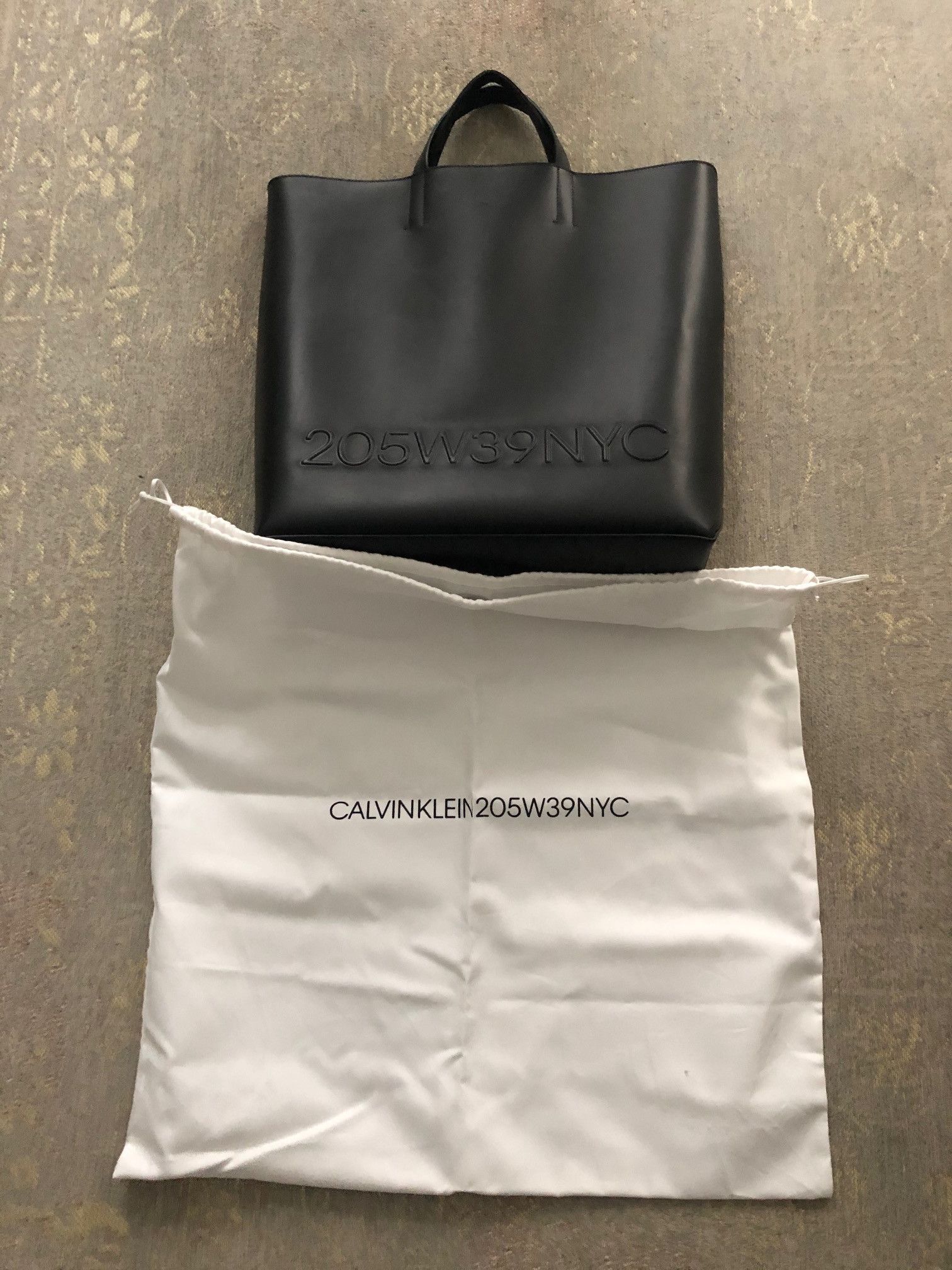 Calvin Klein CK Raf Simons city black leather tote bag shopper unisex Size ONE SIZE - 3 Thumbnail