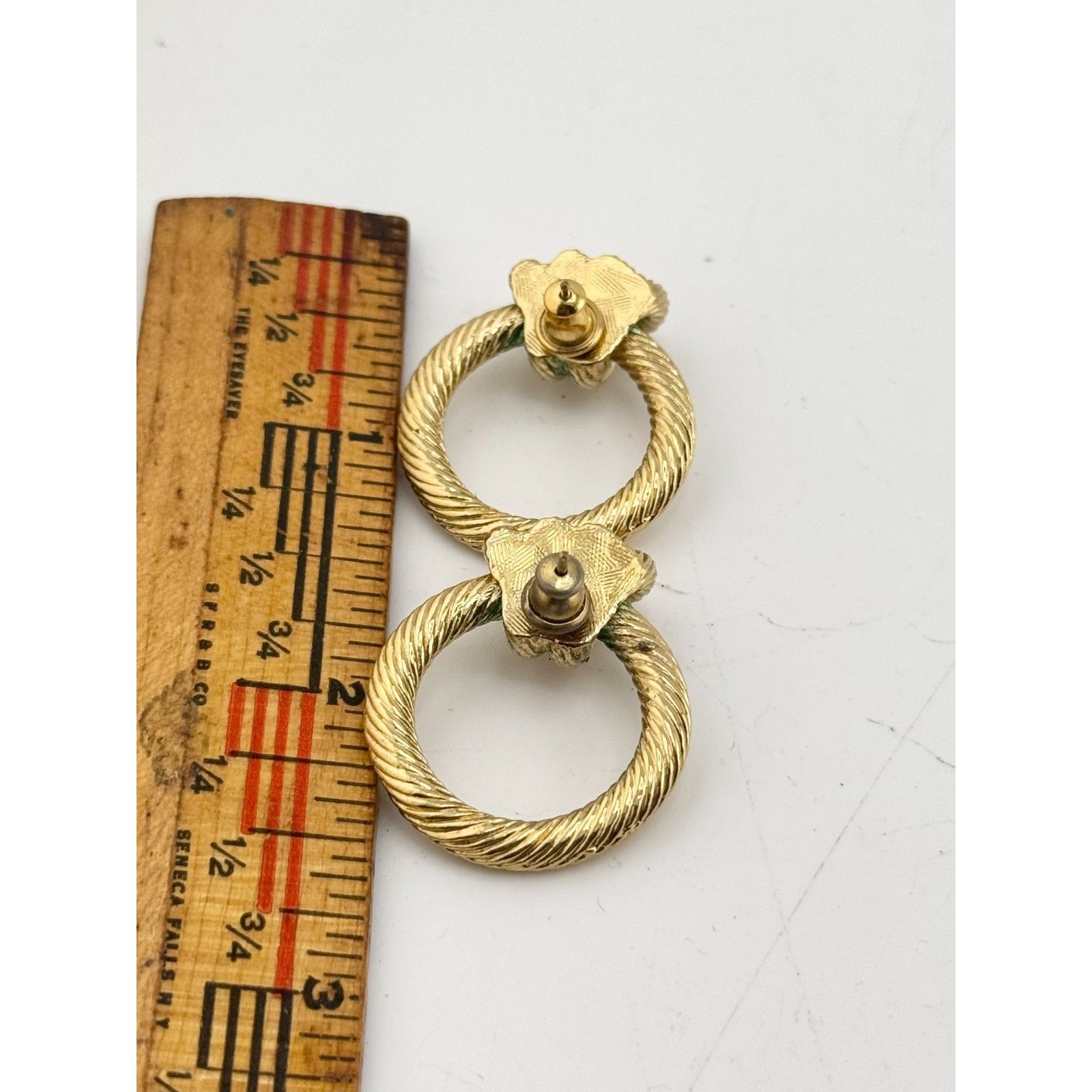 Vintage Vintage gold rope twist earrings Size ONE SIZE - 4 Thumbnail