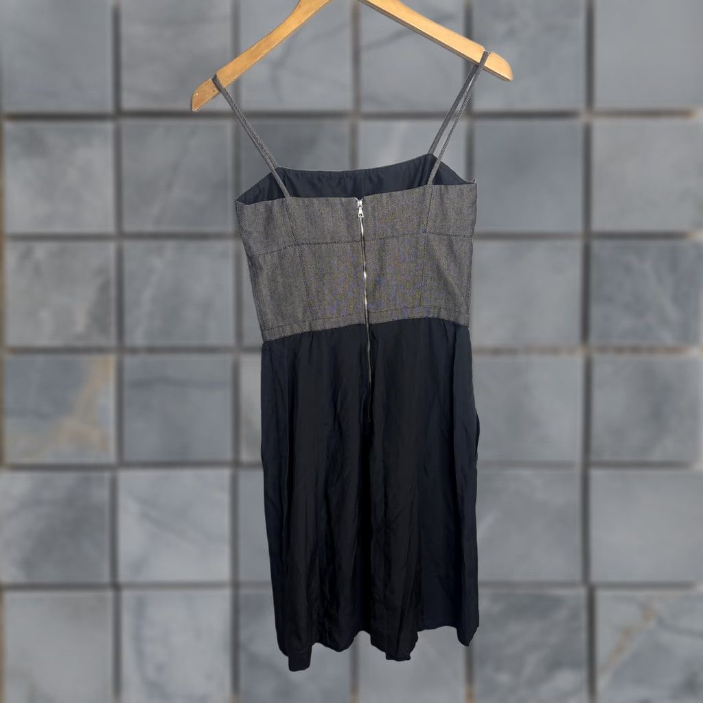 Narciso Rodriguez Narciso Rodriguez Dress Womens 2 Black Gray Strappy Pleated Midi Made In Italy Dress Size XS / US 0-2 / IT 36-38 - 1 Thumbnail