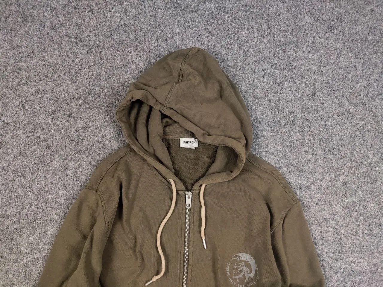 Diesel Vintage Diesel Military Logo Green Zip Hoodie Y2K Style Size US L / EU 52-54 / 3 - 7 Thumbnail