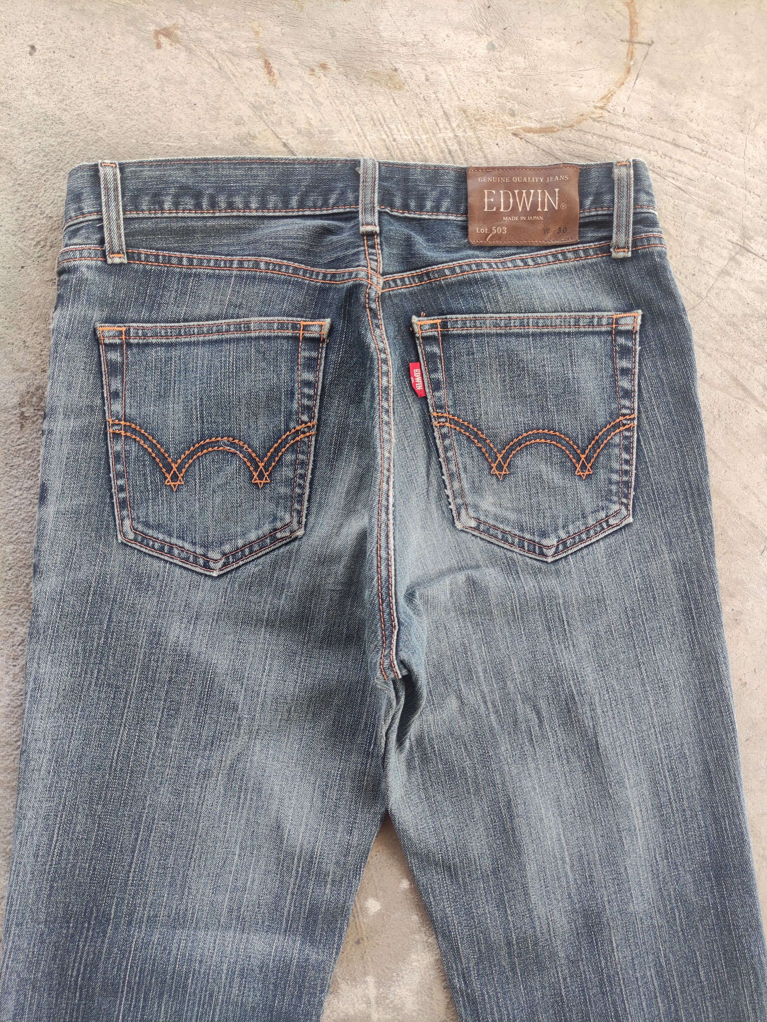 Edwin Vintage Edwin 503 Japan Distressed Faded Denim Pants Size US 32 / EU 48 - 10 Thumbnail