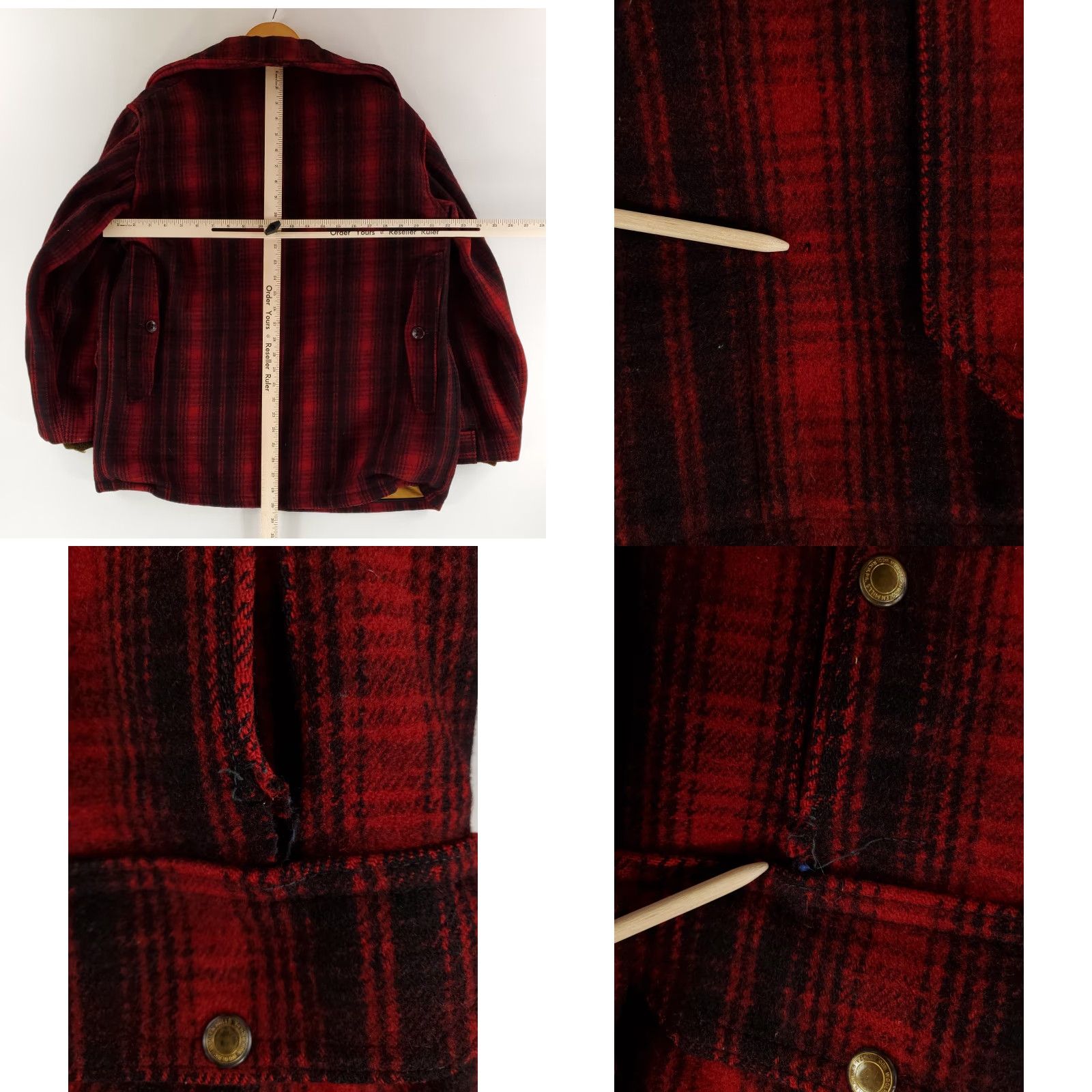 Vintage VINTAGE Woolrich Mackinaw Jacket Parka Red Black Plaid Mens 42 Jacket Mens 42 Red Plaid Parka Woolen Size US XS / EU 42 / 0 - 9 Thumbnail