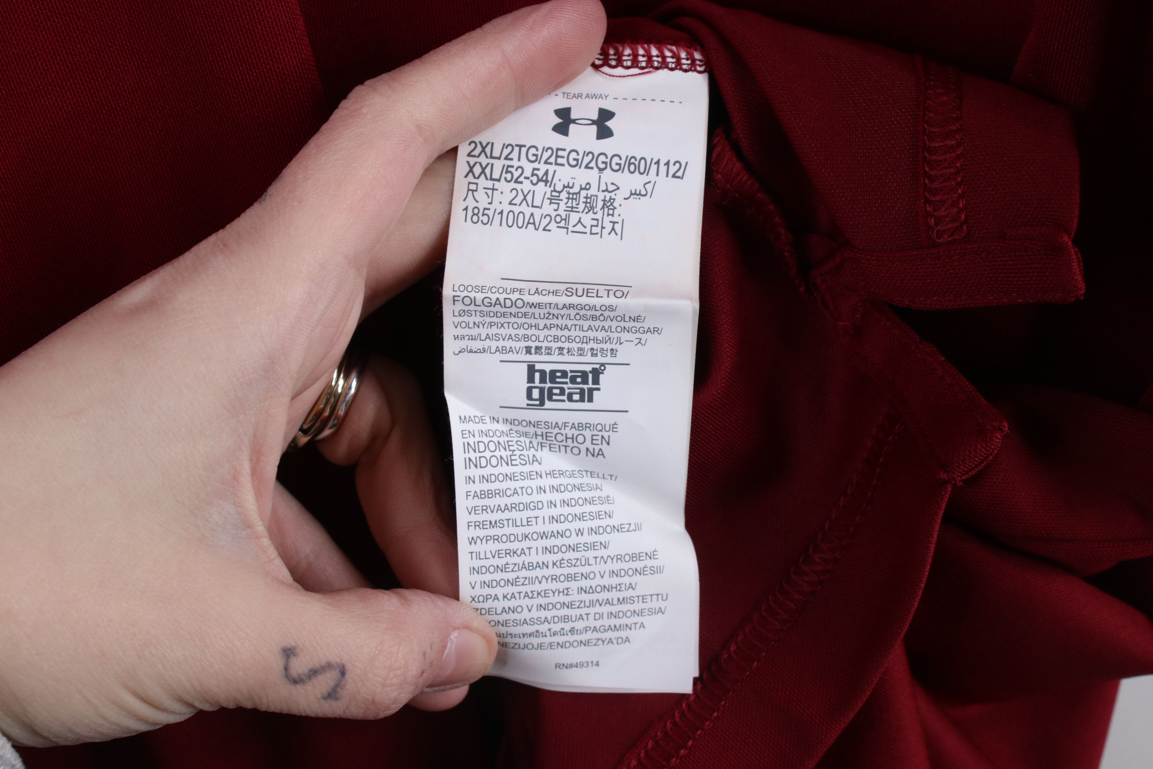 Under Armour × Vintage New Under Armour Spell US Marine Corps USMC Polo Shirt Red Size US XXL / EU 58 / 5 - 8 Thumbnail