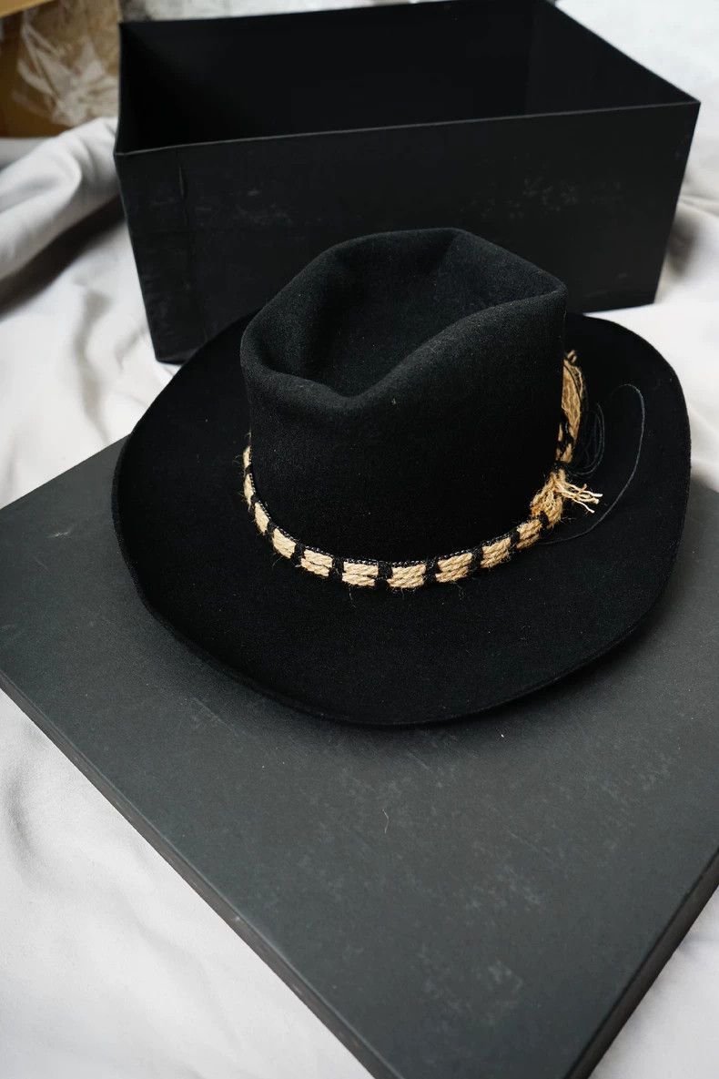 Yohji Yamamoto Yohji Yamamoto Yohji Yamamoto Wide Brim Felt Hat Size ONE SIZE - 1 Thumbnail