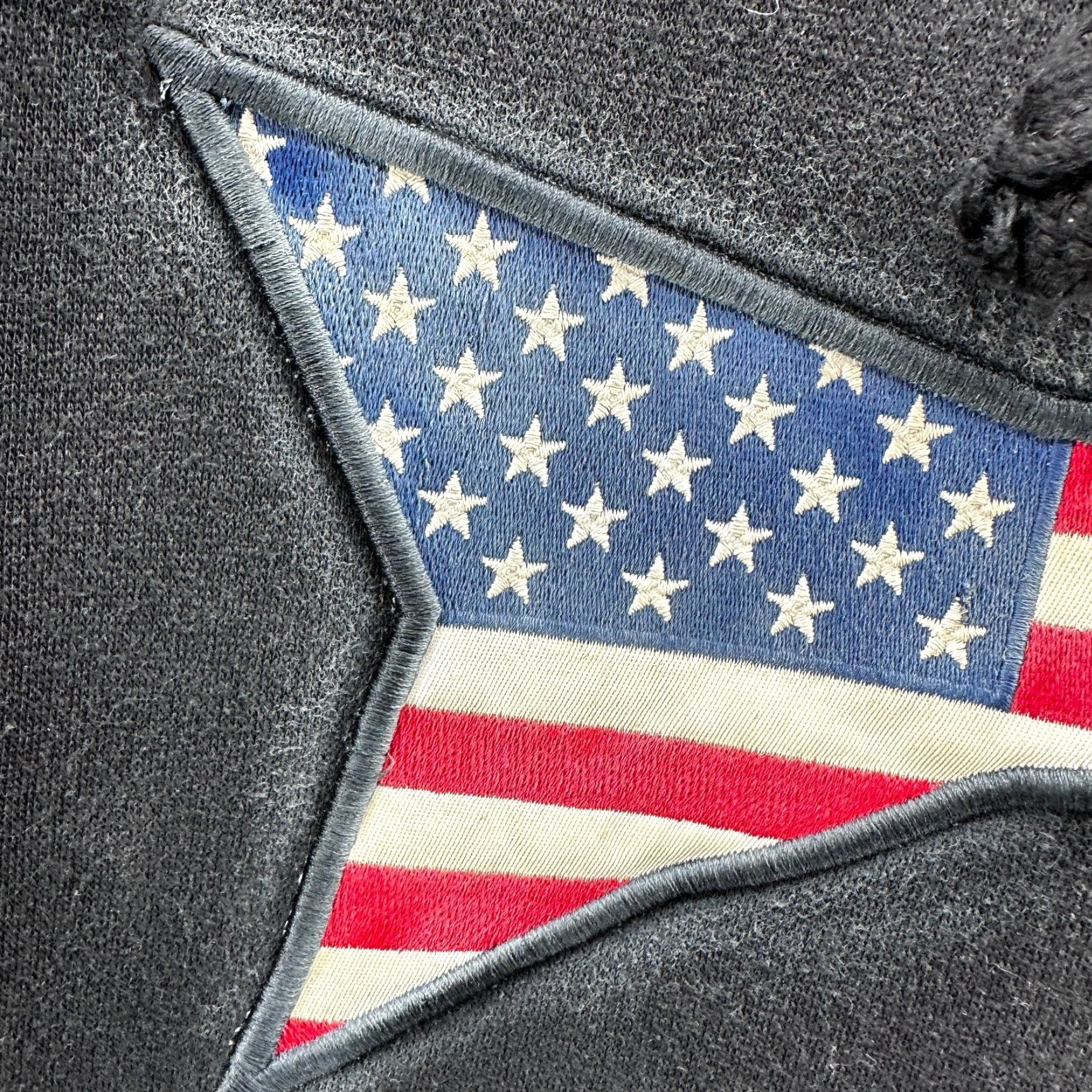 Logo 7 VINTAGE Ouray Sportswear Hoodie USA American Flag Mens XL Black Embroidered Logo Size US XL / EU 56 / 4 - 2 Thumbnail