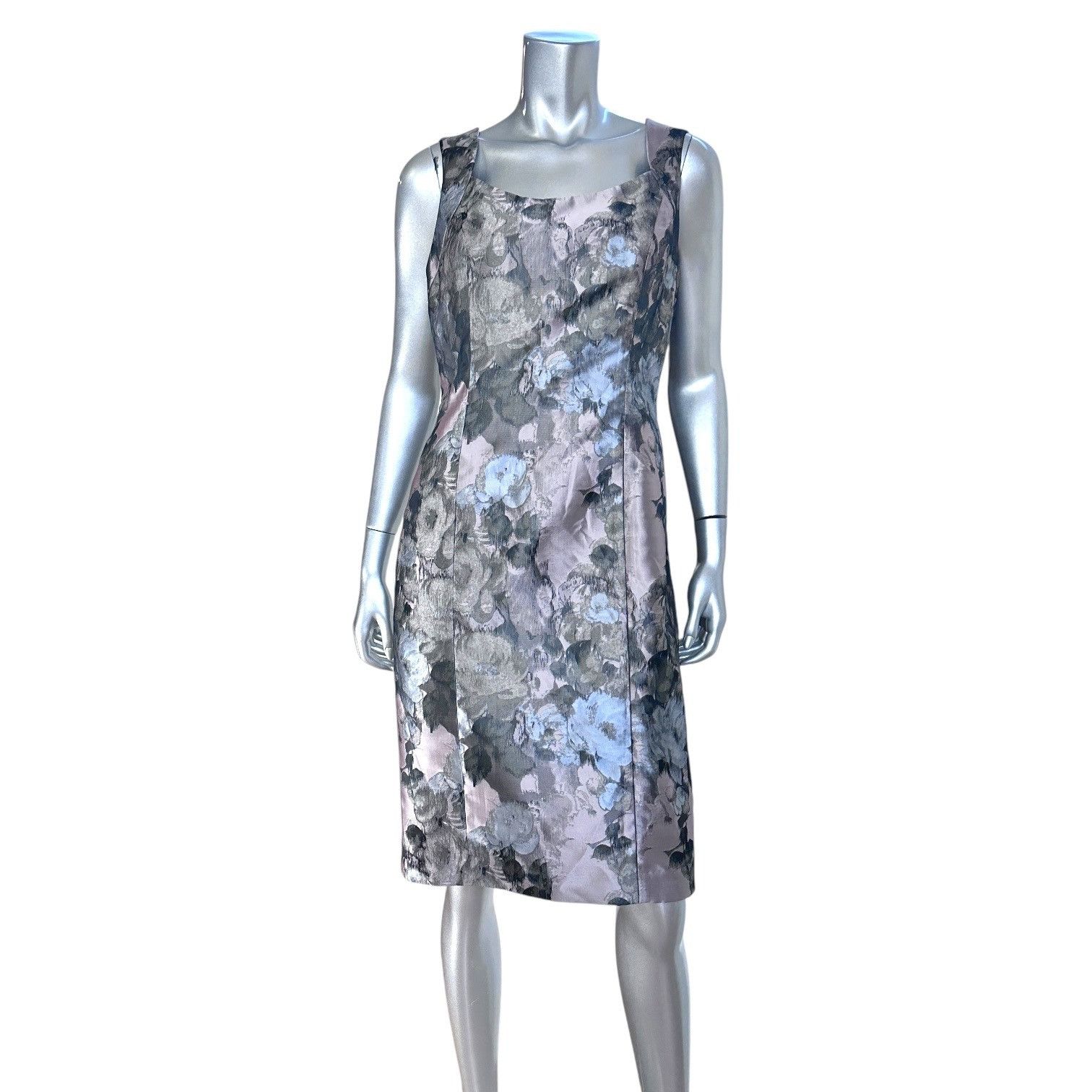 Kasper Kasper Gray & Lavender Floral Brocade Dress & Jacket Set Siz Size M / US 6-8 / IT 42-44 - 2 Thumbnail