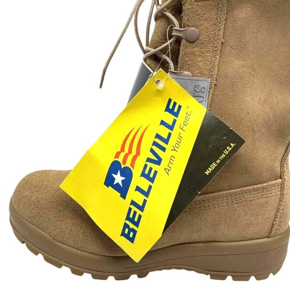 Belleville Belleville Womens Combat Boots Beige Round Toe Mid Calf Lace Size US 5 / IT 35 - 7 Thumbnail