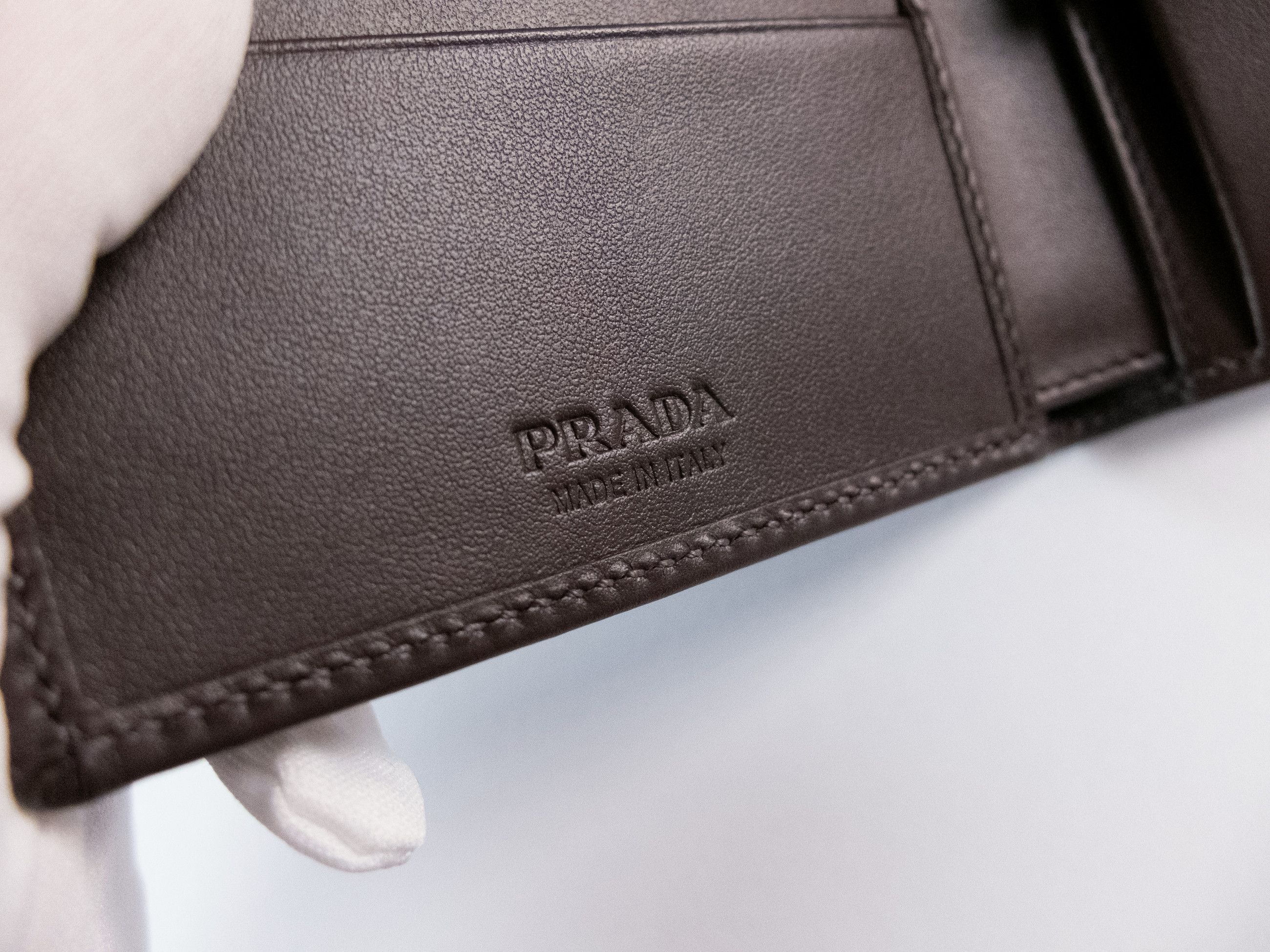 Prada PRADA navy blue & brown nylon & suede bifold wallet Size ONE SIZE - 6 Thumbnail