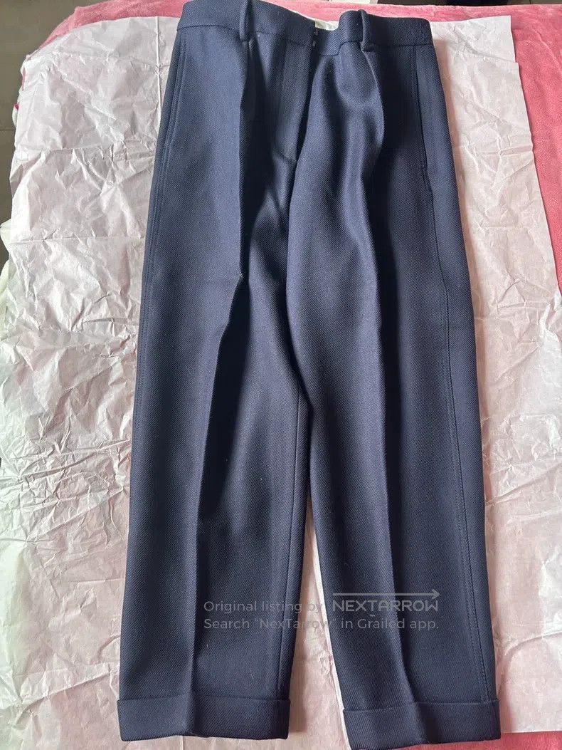 The Row The Row size 6 Glossy Wool Twill Rolled Tapered Straight Le Size 26" / US 2 / IT 38 - 1 Thumbnail
