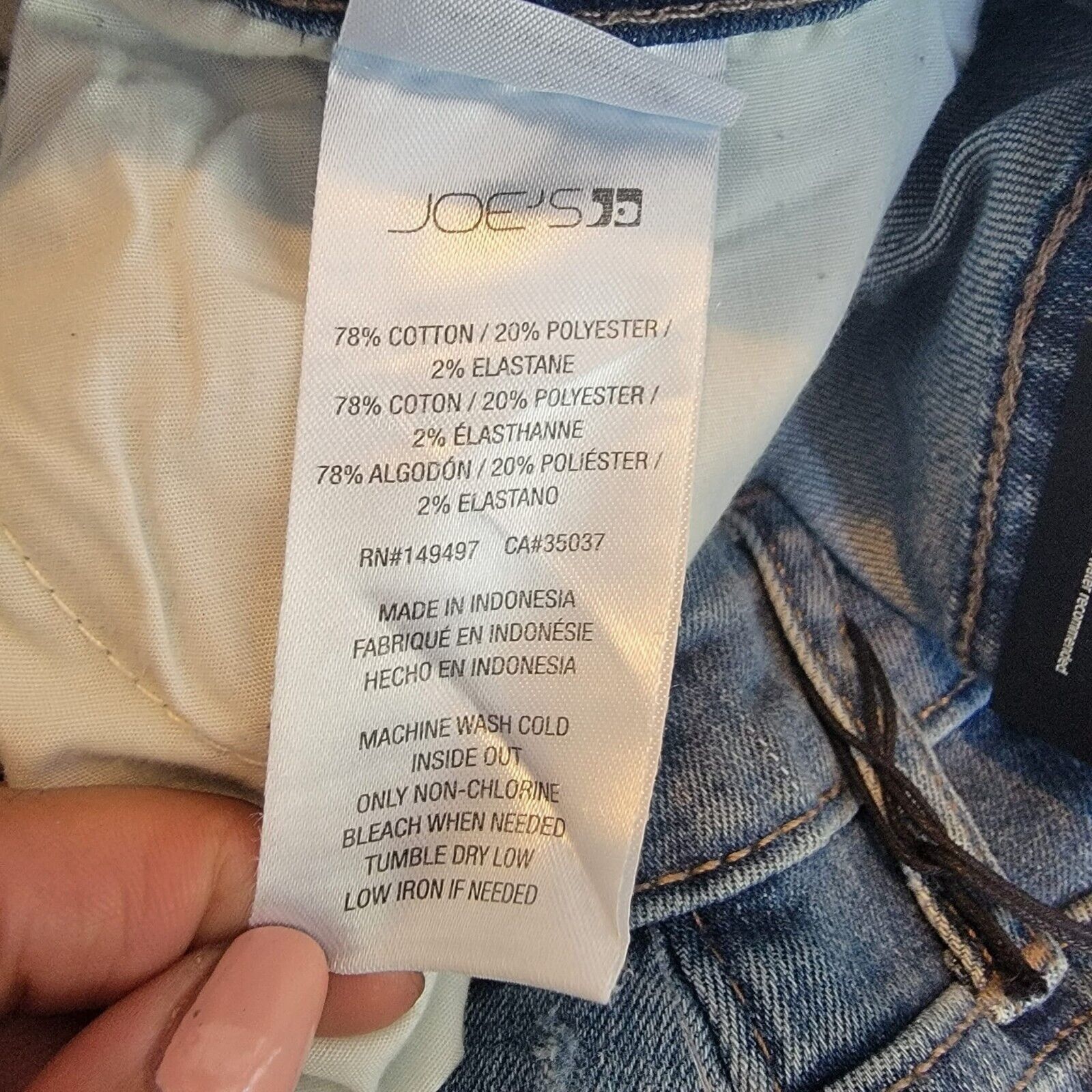 Joe's ❤️Joe's Jeans Women's Size 29 Slim Straight Ankle Raw Hem Di Size 29" - 5 Thumbnail