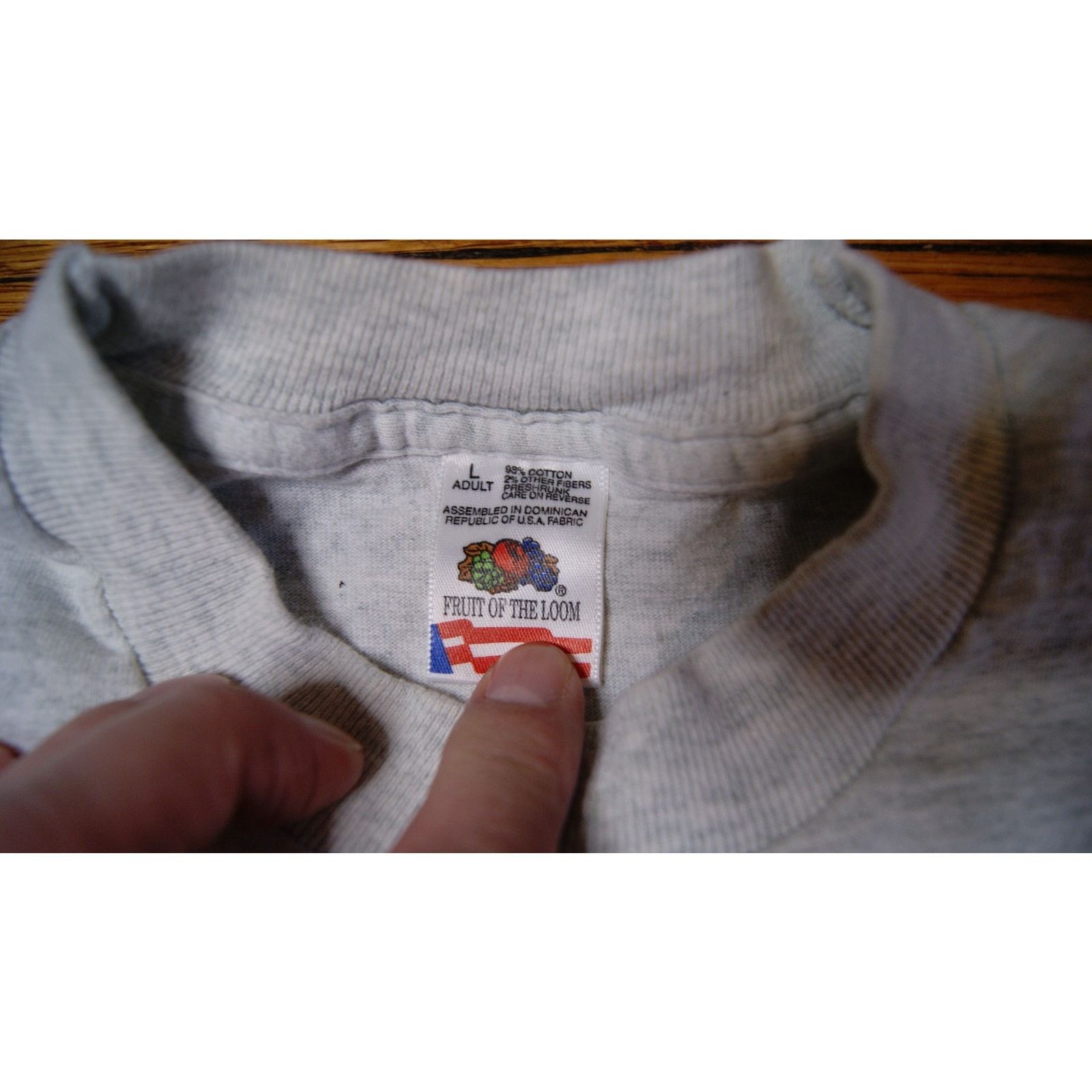 Fruit Of The Loom VTG TAOS Valley Ski Club Alpine Long Sleeve Gray TShirt Size US L / EU 52-54 / 3 - 3 Thumbnail