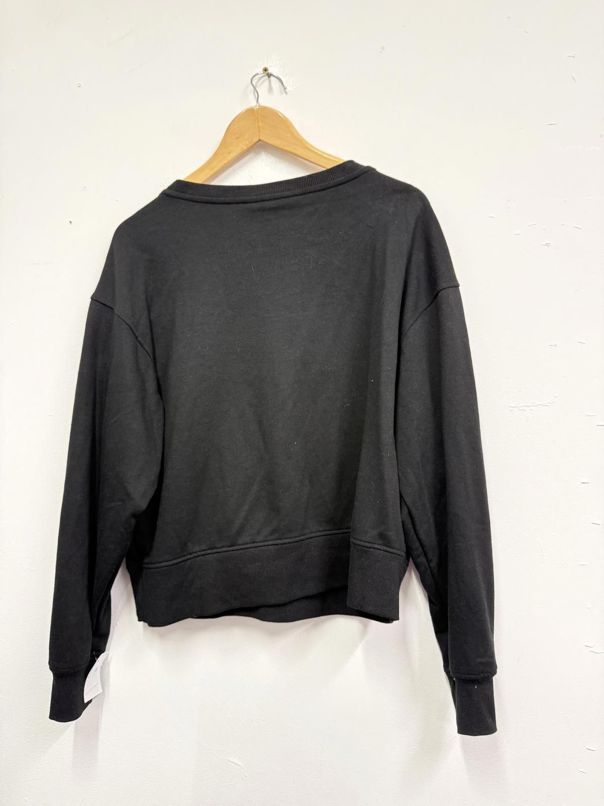 DKNY DKNY Black Sweatshirt with White and Sequin Stripe Detail, L Size L / US 10 / IT 46 - 5 Thumbnail