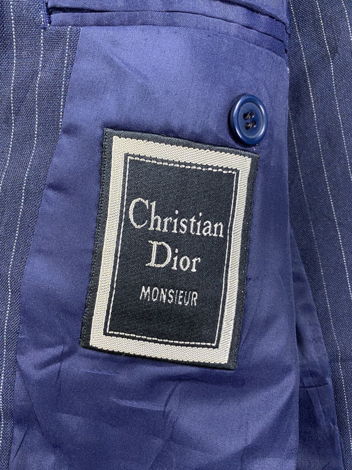 Christian Dior Monsieur × Japanese Brand Vintage Christian Dior Monsieur Striped Blazer Coat Jacket Size US M / EU 48-50 / 2 - 9 Thumbnail