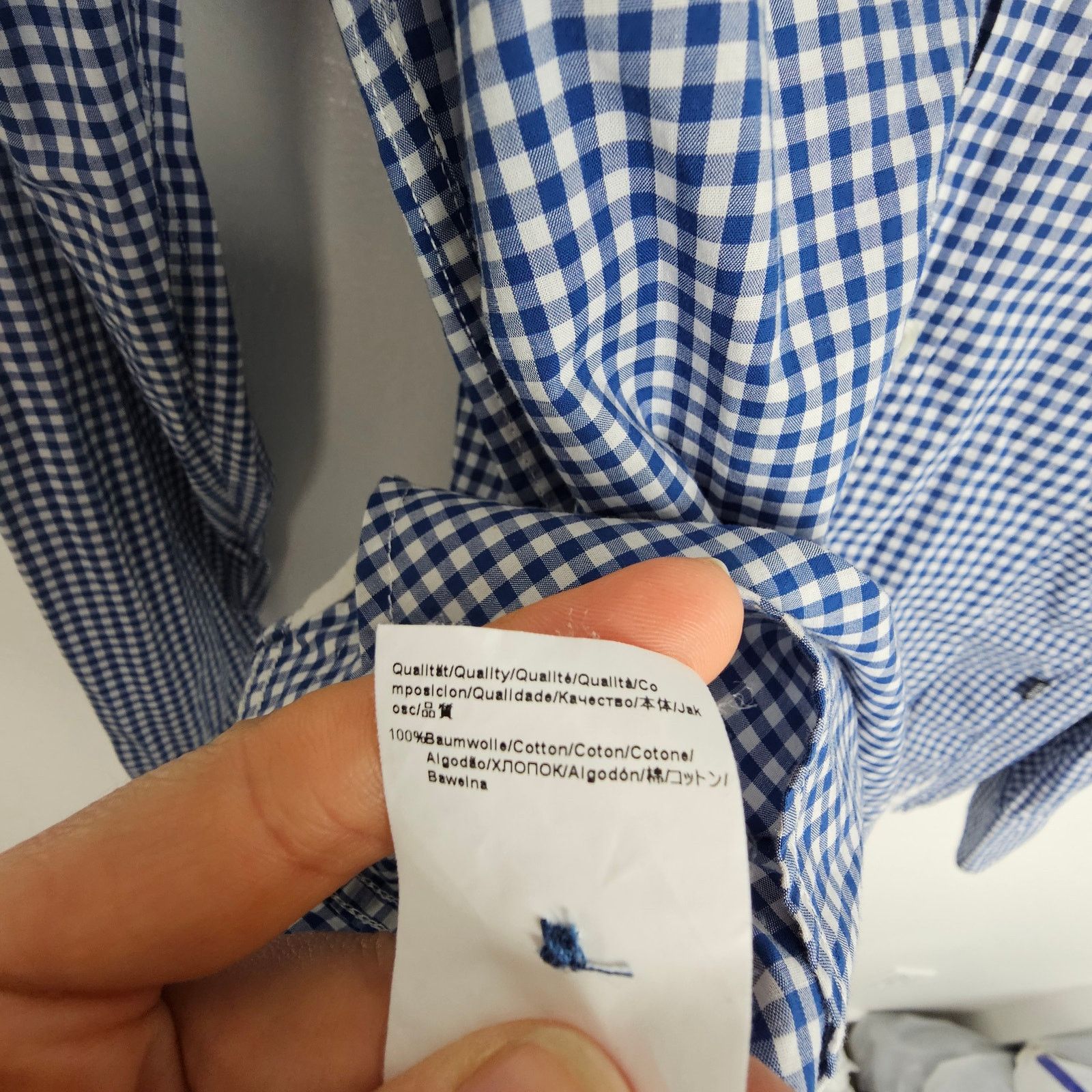 Hugo Boss Boss Hugo Boss Checker Gingham Dress Shirt Sz L Regular Fit Size US L / EU 52-54 / 3 - 7 Thumbnail