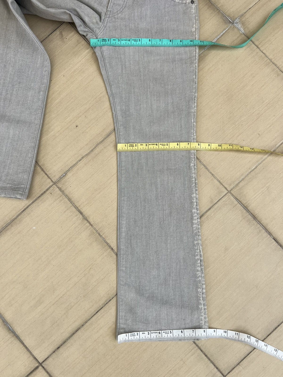 Issey Miyake Vintage Issey Miyake A-Poc Galaxy Grey Denim Flare Jeans Size US 28 / EU 44 - 4 Thumbnail