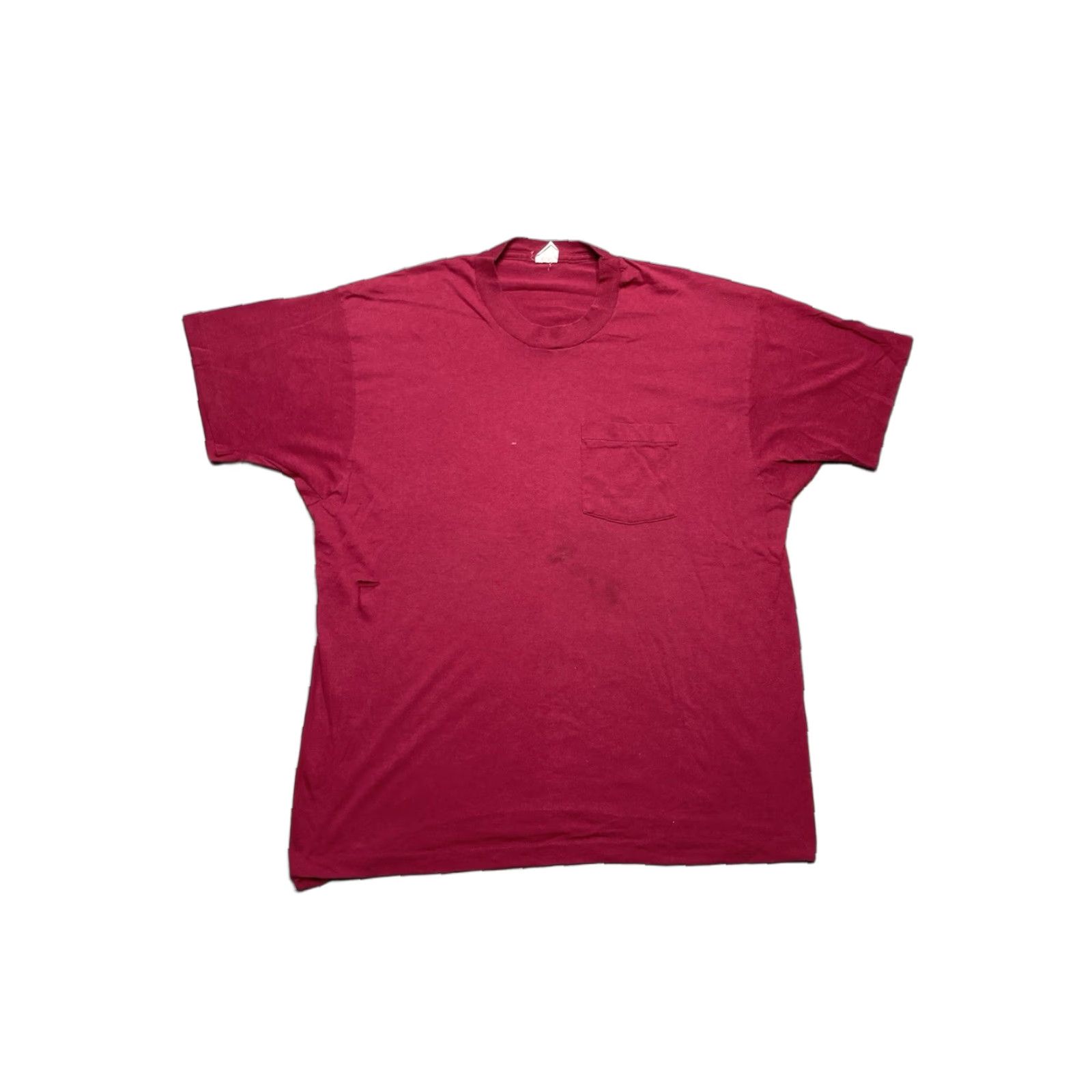 Fruit Of The Loom VINTAGE Fruit of the Loom T-Shirt Pocket 80s Red 3XL Mens Shirts Size US XXL / EU 58 / 5 - 1 Thumbnail