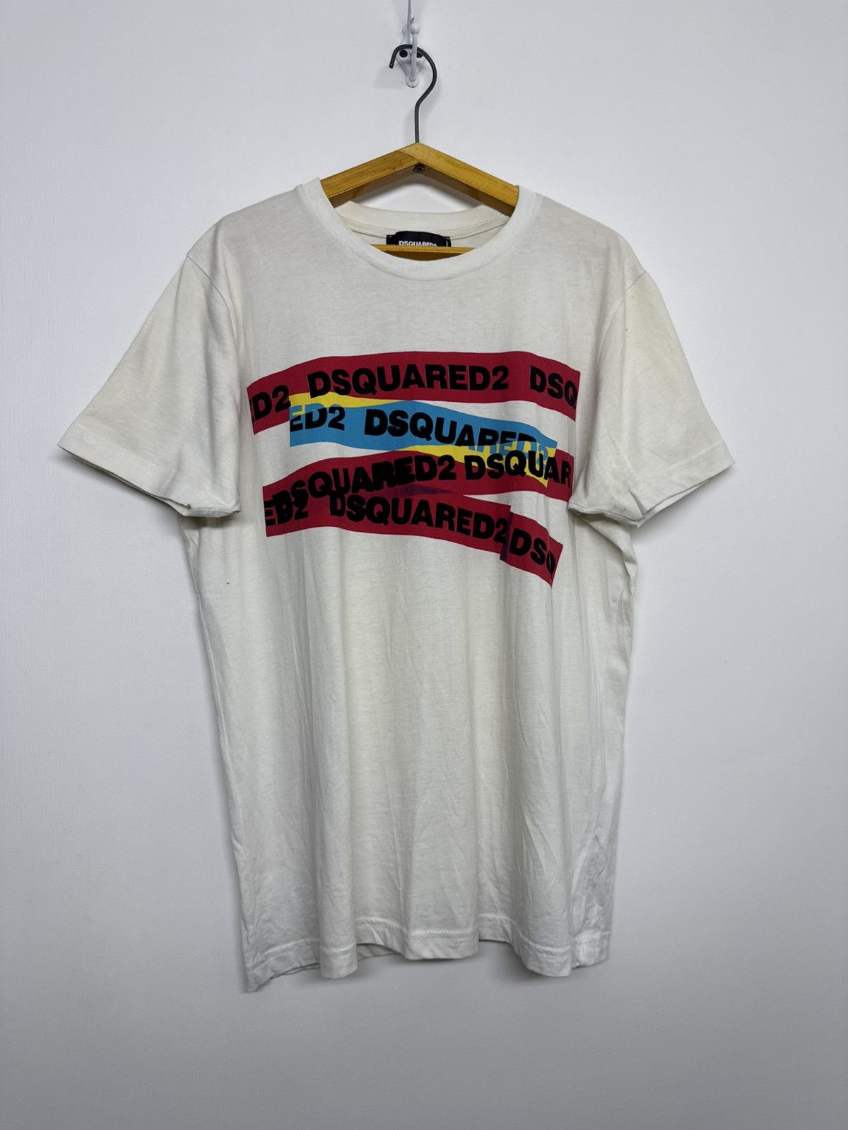 Dsquared2 Vintage Y2k Dsquared2 Tape Logo Designer T-Shirt Size US M / EU 48-50 / 2 - 3 Thumbnail