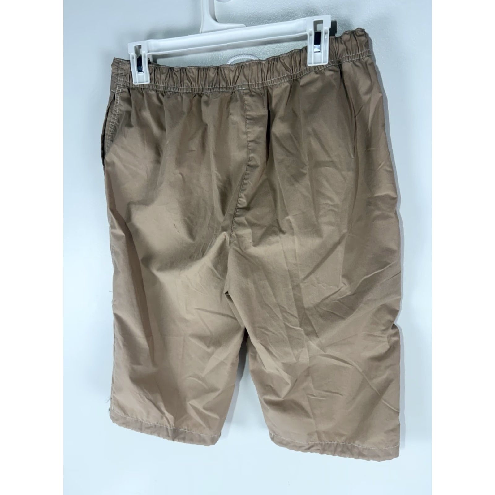Vintage Fuda Cropped Pants Womens M Tan Wide-Leg Lightweight Drawstring Waist/Legs Modern City Beach 90s? Size 32" / US 10 / IT 46 - 5 Thumbnail