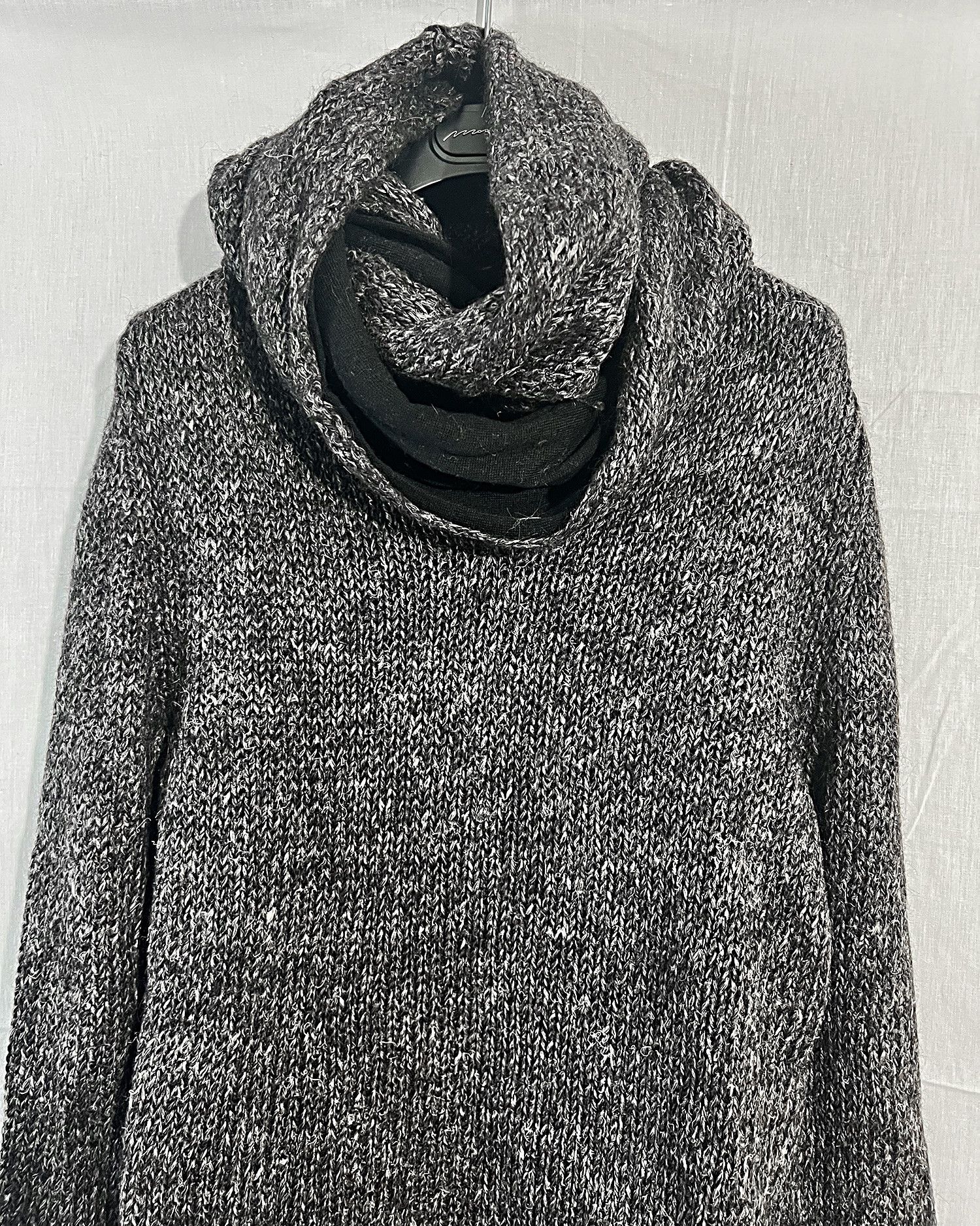 Isabel Benenato Alpaca Sweater + Collar Scarf Size US L / EU 52-54 / 3 - 4 Thumbnail