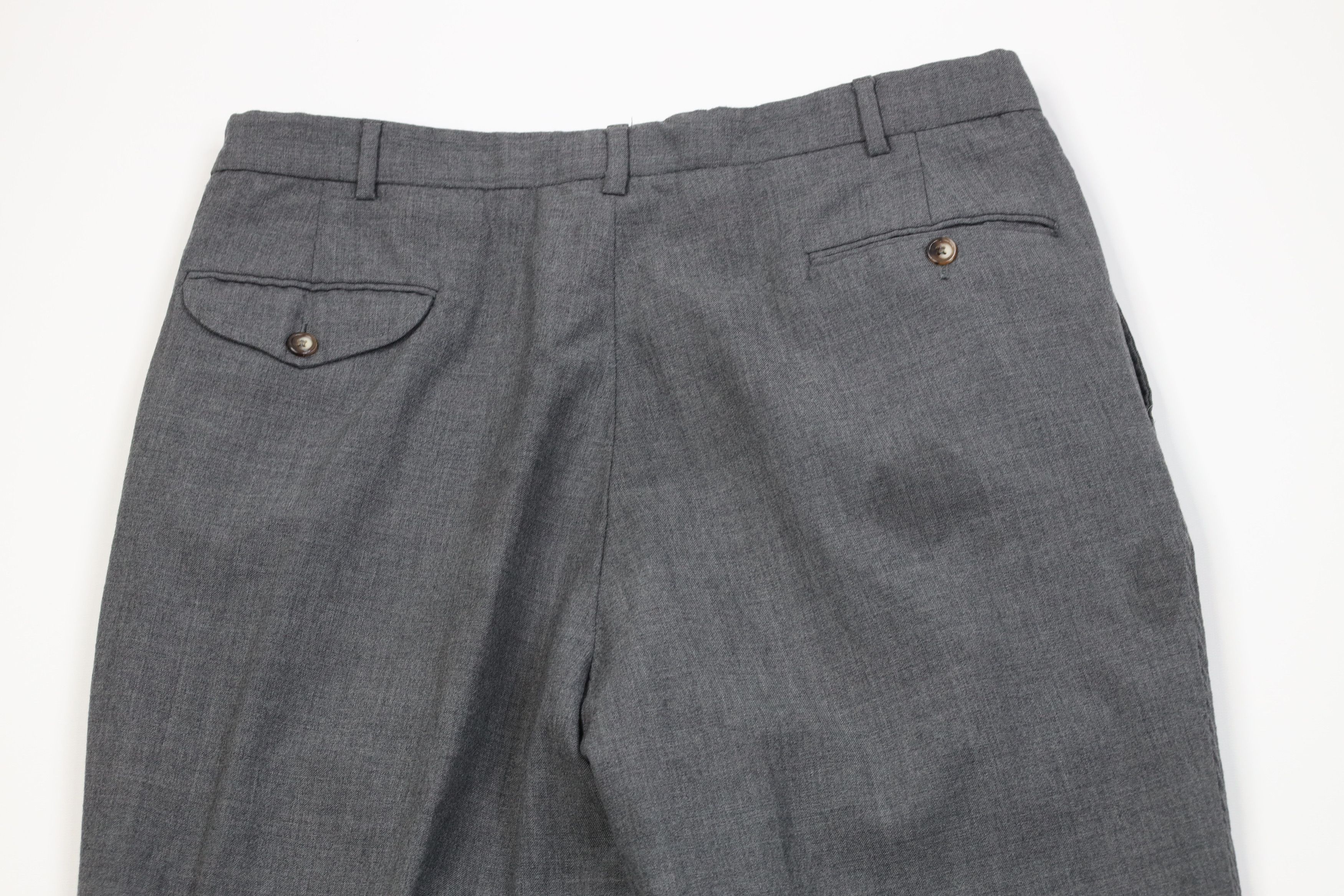 Ralph Lauren Vintage 70s Ralph Lauren Knit Wide Leg Chino Pants Gray USA Size US 34 / EU 50 - 12 Thumbnail
