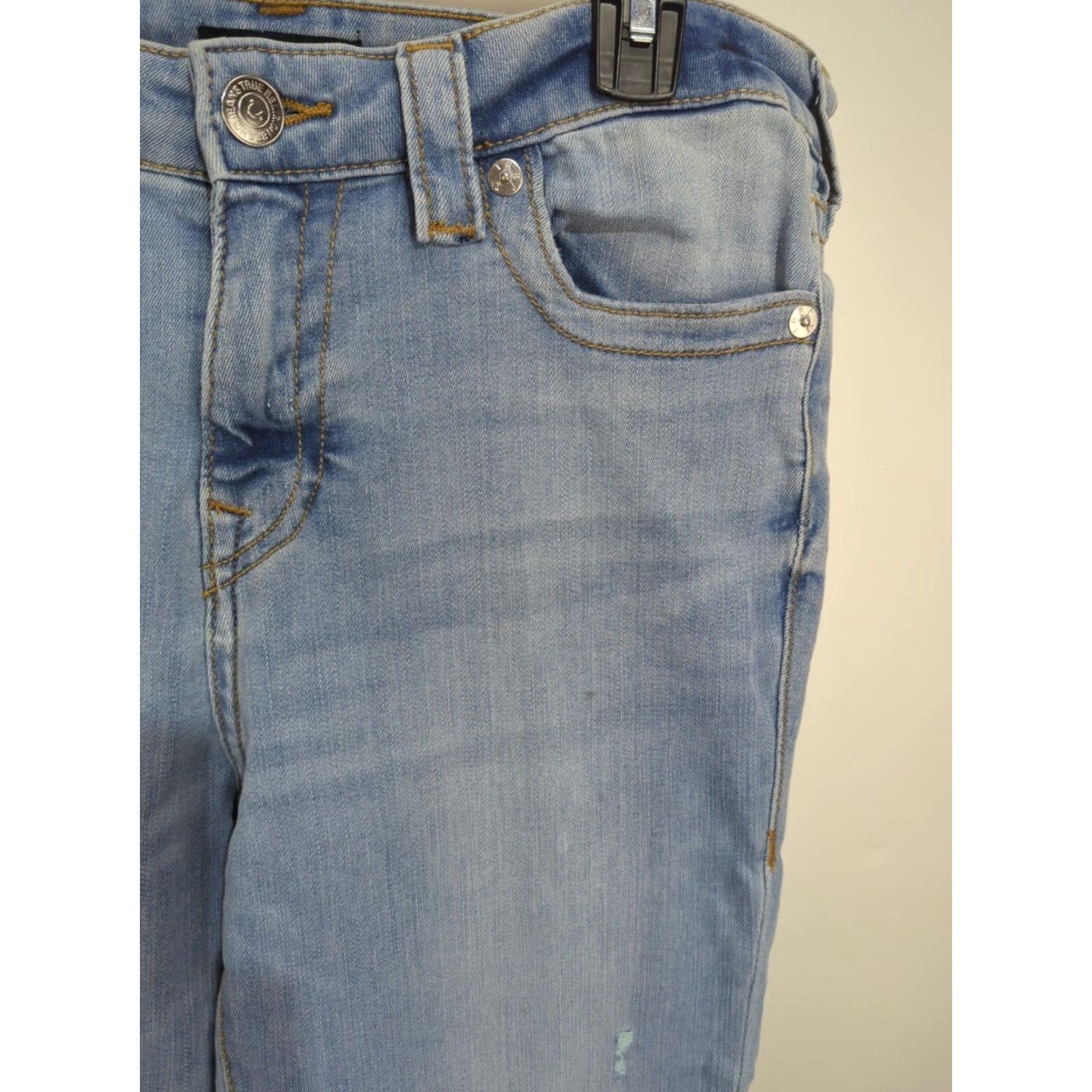 True Religion True Religion Jeans Becca 31 Mid Rise Bootcut Light Wash Denim Blue Stretch Womens Size 24" / US 00 / IT 34 - 4 Thumbnail
