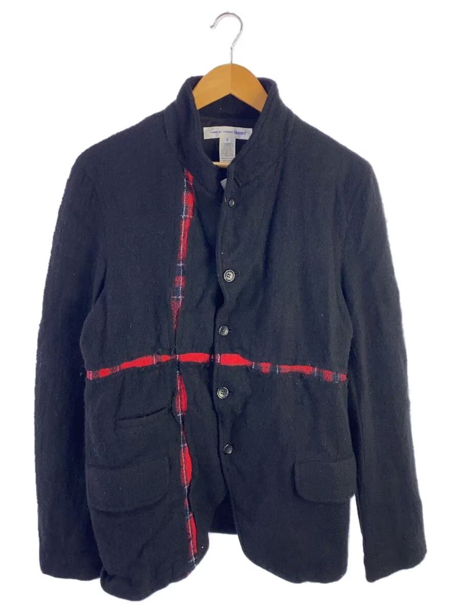 Comme des Garcons × Comme des Garcons SHIRT Plaid Patchwork Wool Tailored Jacket Size US M / EU 48-50 / 2 - 1 Thumbnail