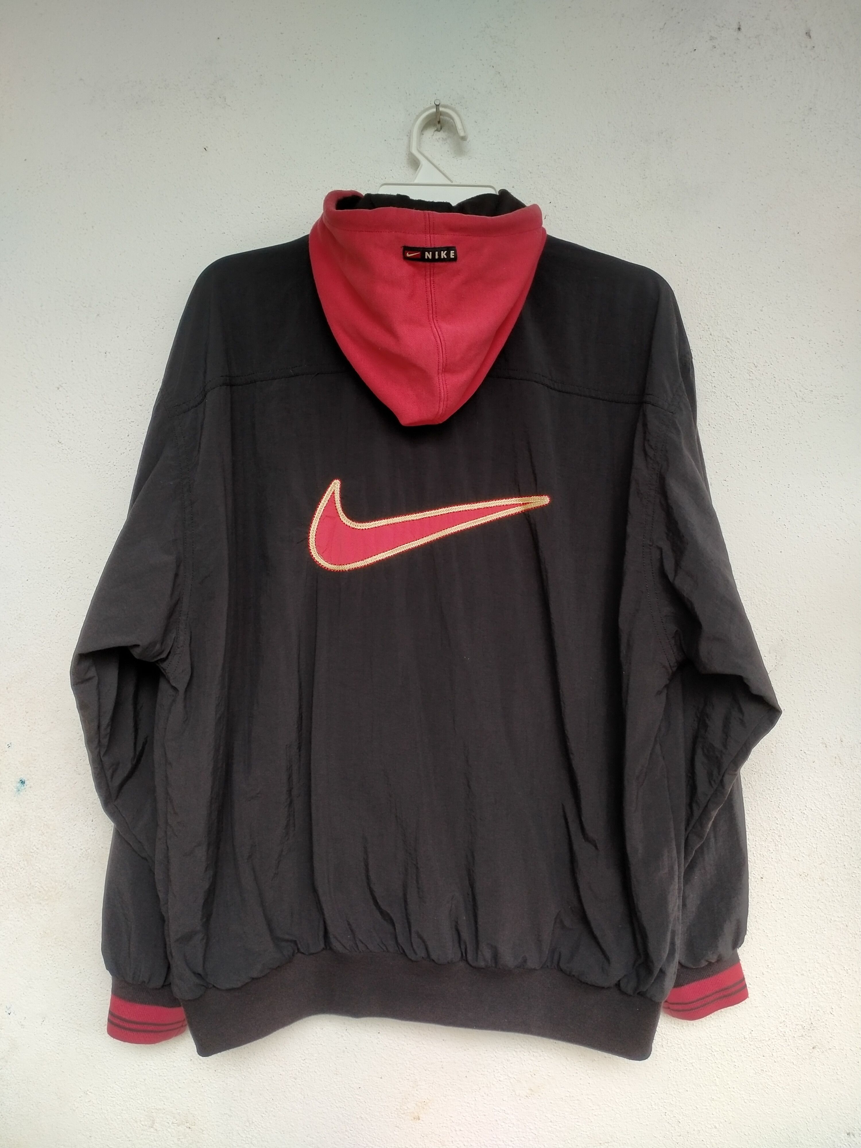 Vintage 90s Nike Big logo Hoodie Jacket Oversized Fit M - L