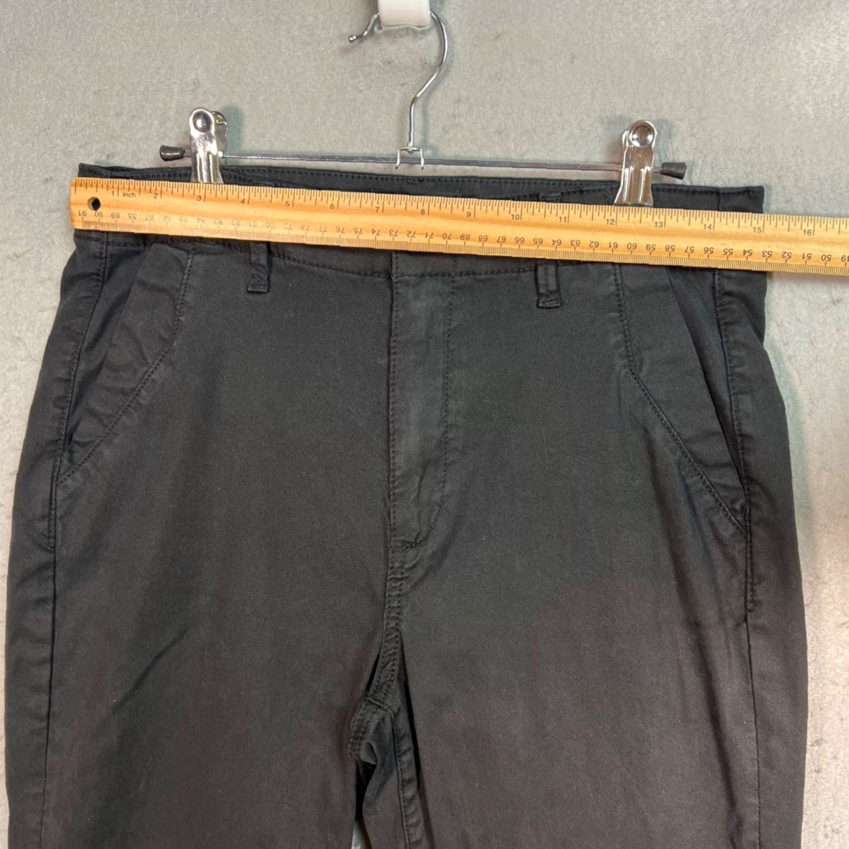 Paige Paige Womens Pants Black High Rise Slim-Fit Tapered Leg 28 Inseam 27 In Size 28 Long Womens Pants Size 28" / US 6 / IT 42 - 6 Thumbnail