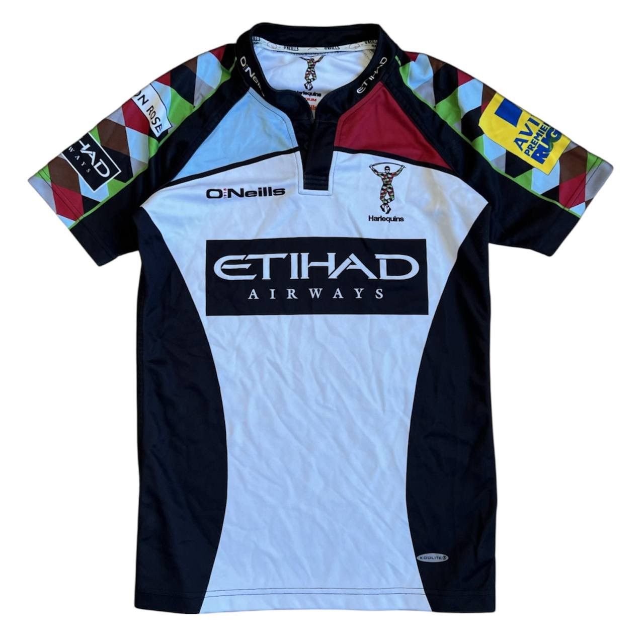 O'Neills 2012/13 HARLEQUINS PLAYER ISSUED AWAY RUGBY SHIRT JERSEY SzM Size US M / EU 48-50 / 2 - 1 Thumbnail