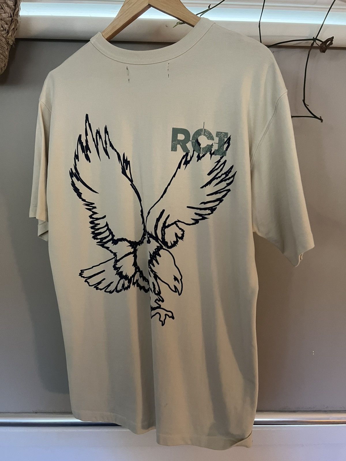 Reese Cooper Reese Cooper Off-White Eagle Tee Size US L / EU 52-54 / 3 - 2 Thumbnail