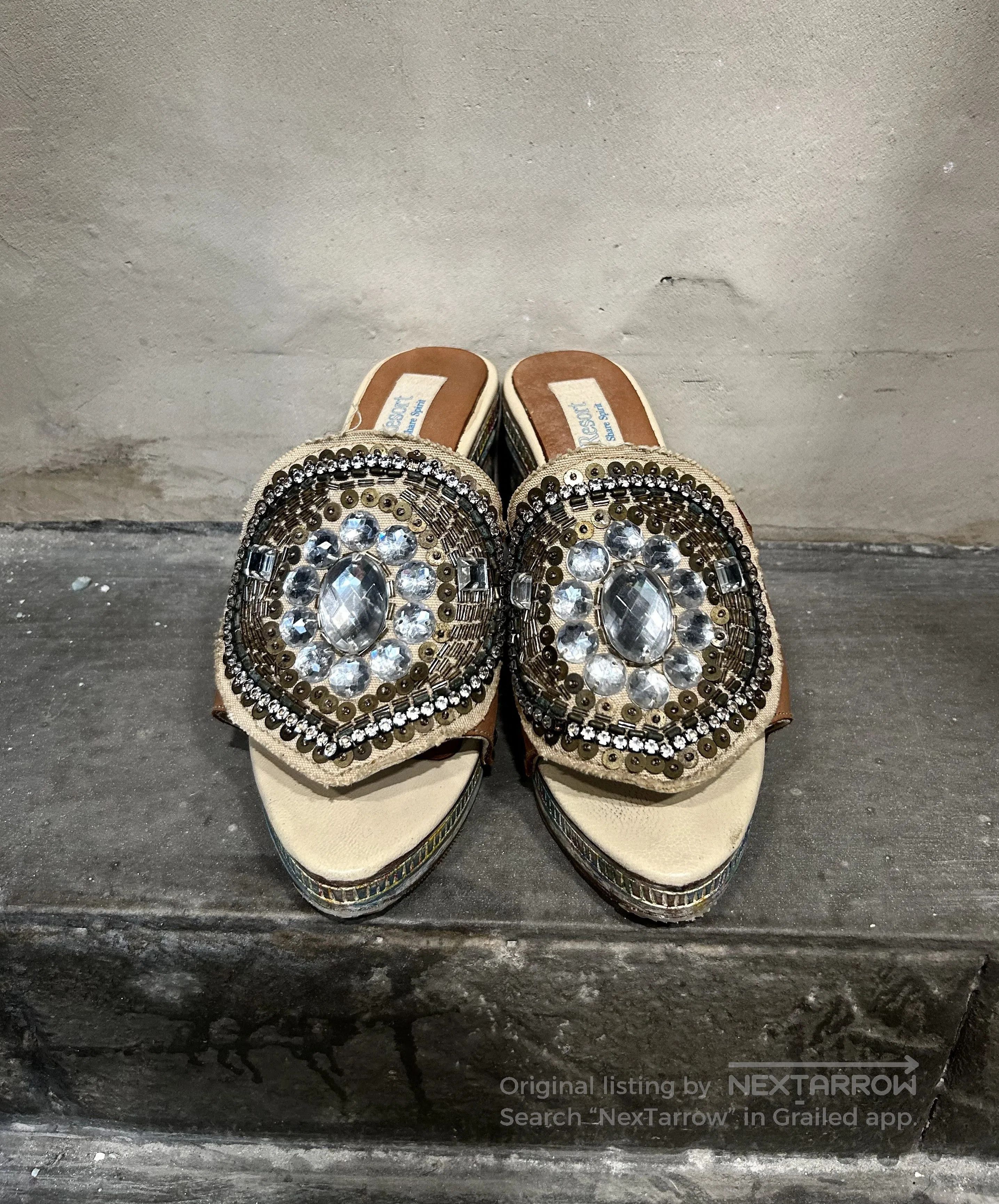 Share Spirit Homme Share Spirit Handmade Crystal Sole Heels. Size US 6 / IT 36 - 1 Thumbnail