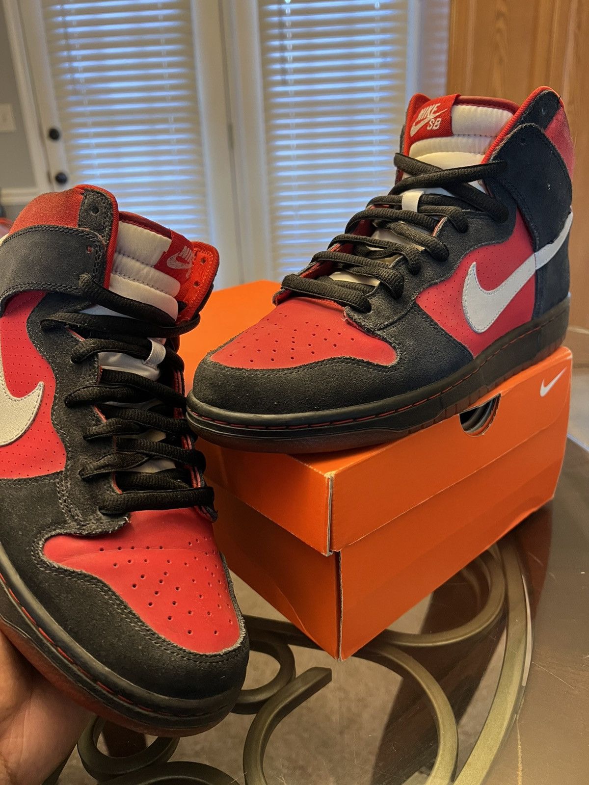 Nike Nike Dunk High Pro SB “Sport Red” Size US 10 / EU 43 - 1 Thumbnail