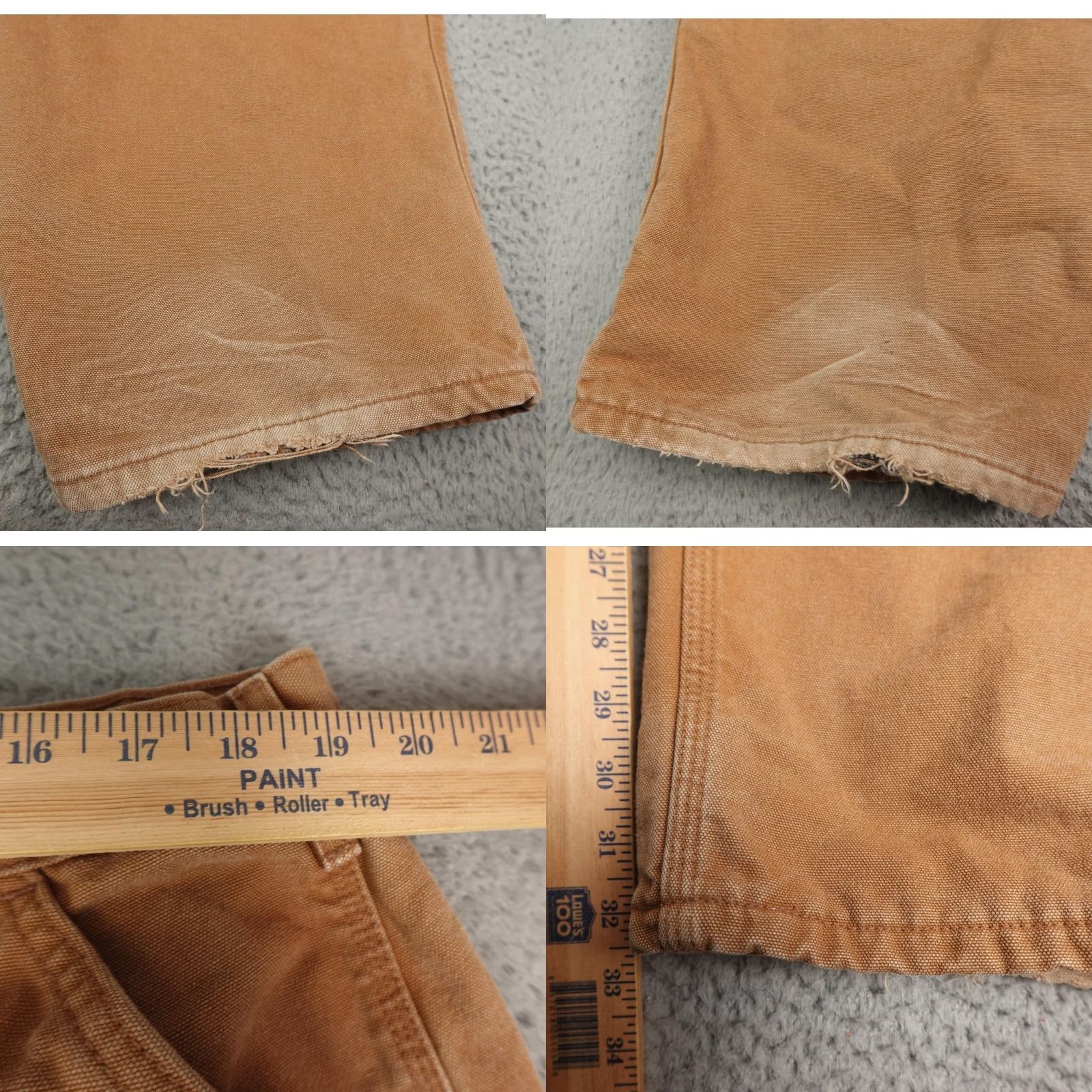 Carhartt Carhartt B111 Pants Mens Brown Flannel Lined Carpenter Work Wear Dungaree 38x32 Size US 38 / EU 54 - 9 Thumbnail