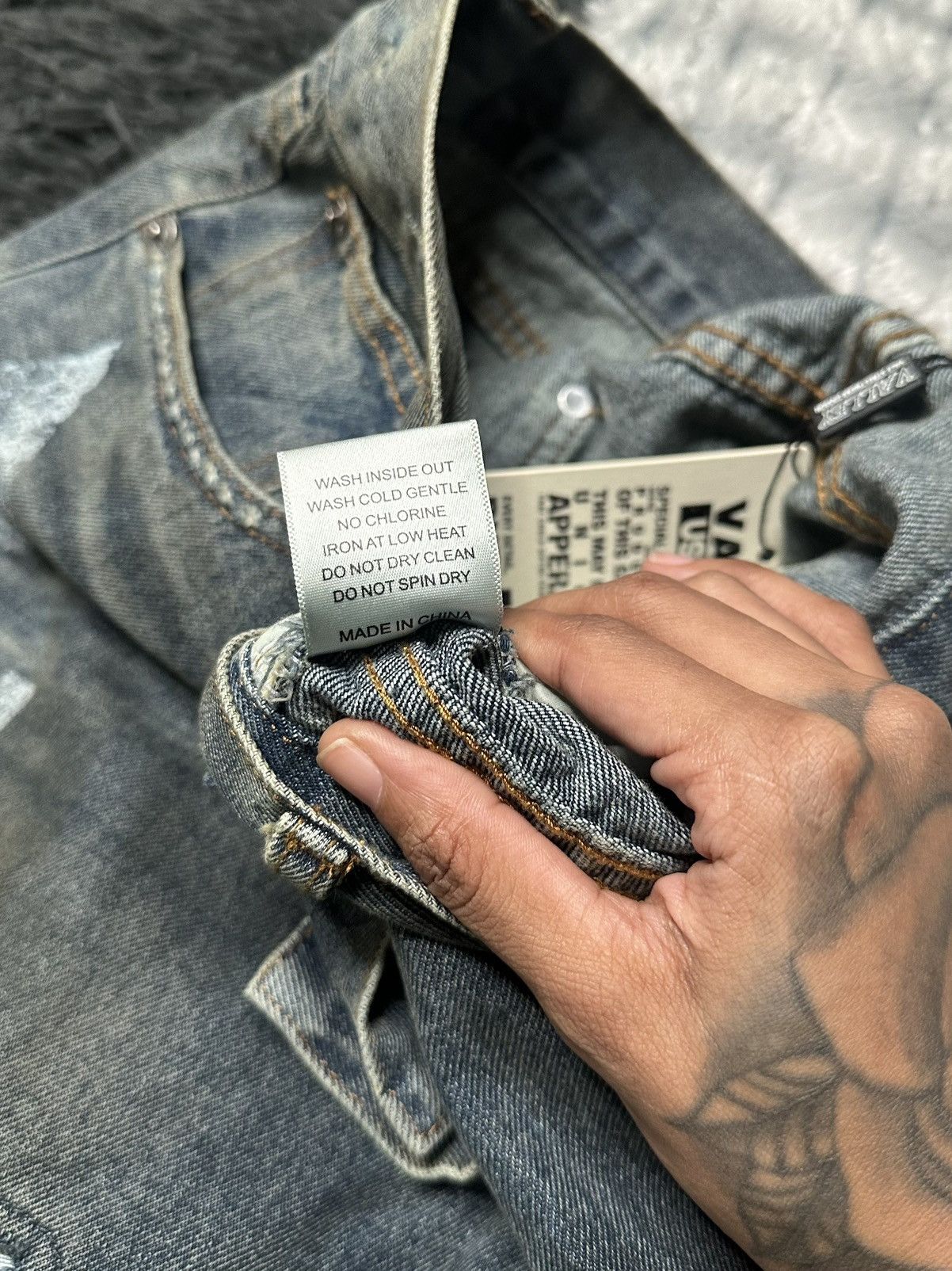 Vale Vale Glitch Denim Jeans Size US 32 / EU 48 - 5 Thumbnail