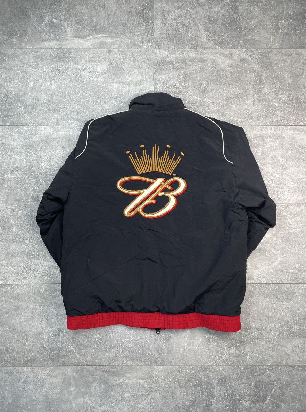 Fox Racing Bud Budweiser King Of Beer 5 NASCAR Vintage Racing Jacket Size US XXL / EU 58 / 5 - 2 Thumbnail