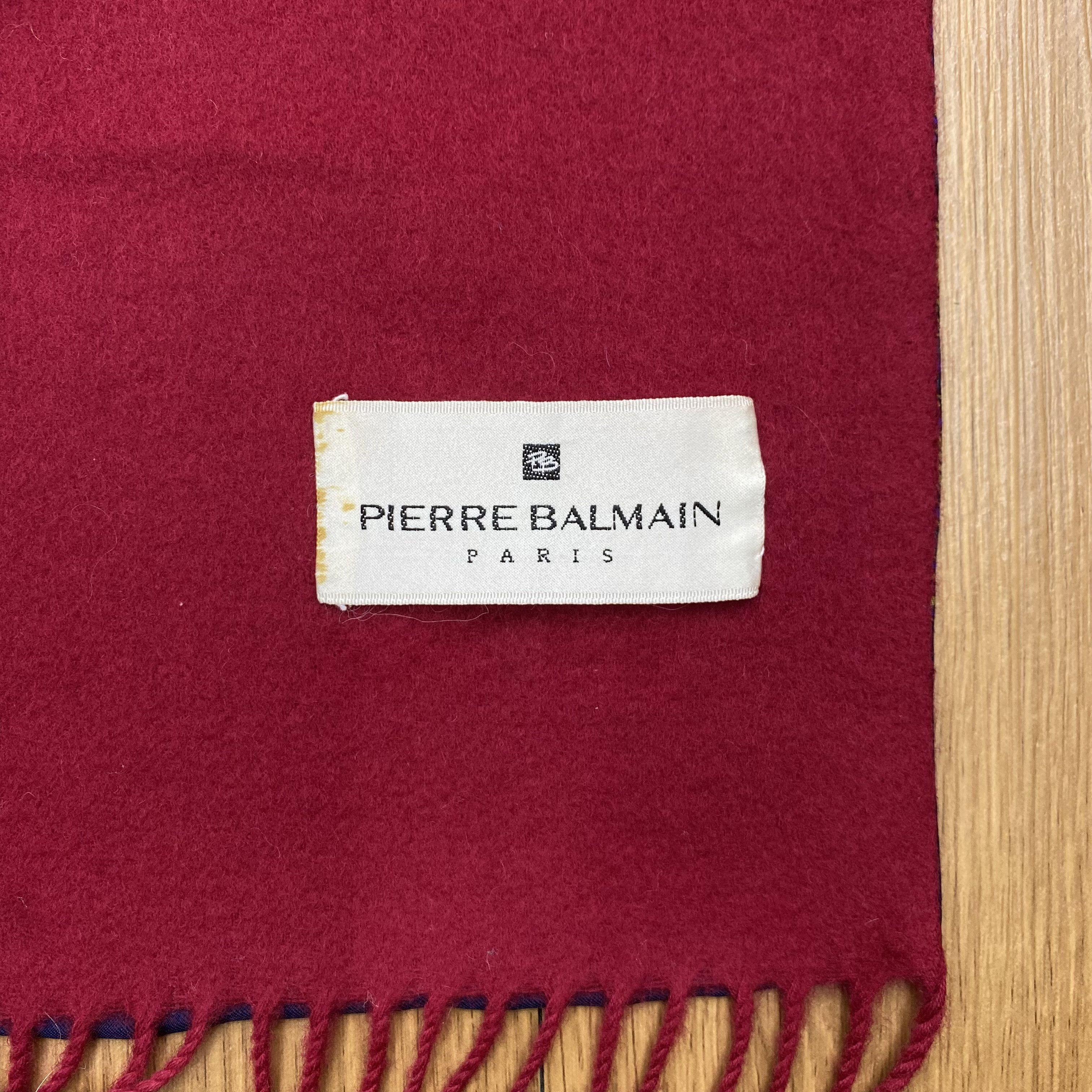 Pierre Balmain × Vintage Vintage 90s Pierre Balmain Silk Wool Scarf Muffler SSC357 Size ONE SIZE - 5 Thumbnail