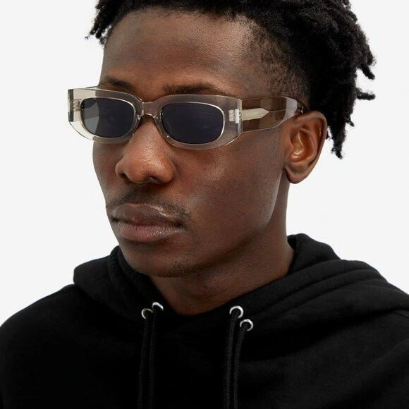 image of YVES Saint Laurent New Saint Laurent Sl697 - 003 Sunglasses in White, Men's